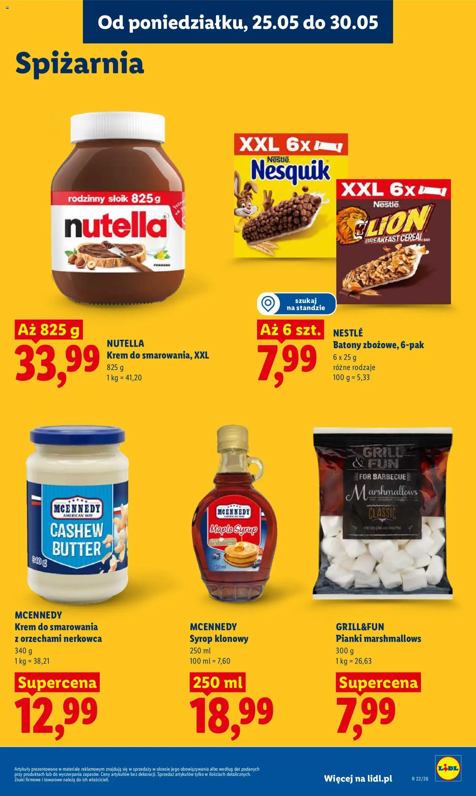 Lidl gazetka od 25.05.2026 | Strona: 85 | Produkty: Syrop, Pianki, Krem, Pianki Marshmallows