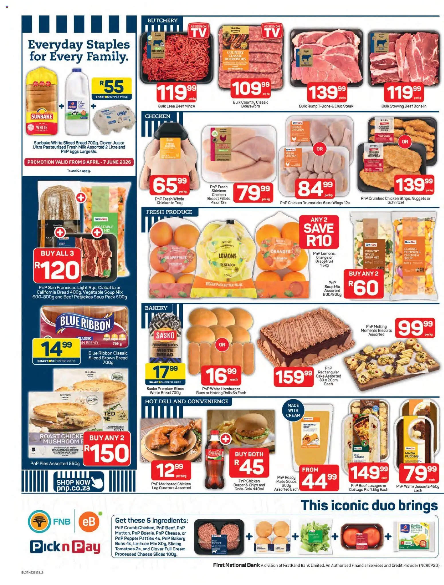 New Pick n Pay catalogue – valid from 25.05.2026 | Page: 2 | Products: Magdalenas, Light, Beef, Grapefruit