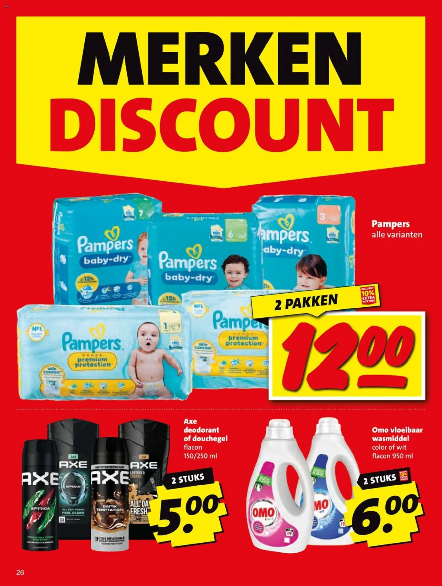 {H1} | Pagina: 26 | Producten: Deodorant, Wasmiddel, Pampers, Douchegel