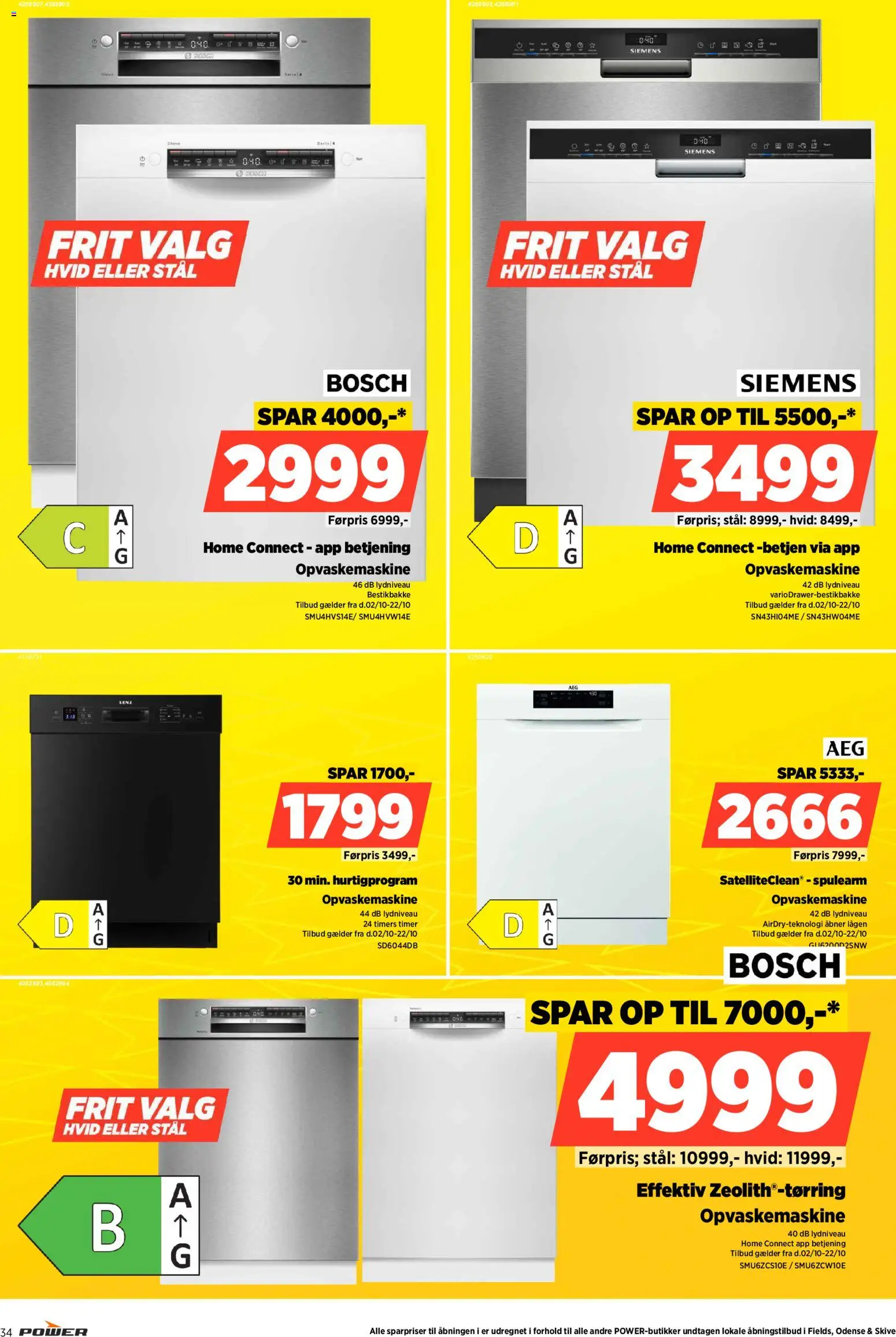 Power tilbudsavis – gyldig fra 09/10/2026 | Side: 34 | Produkter: Opvaskemaskine