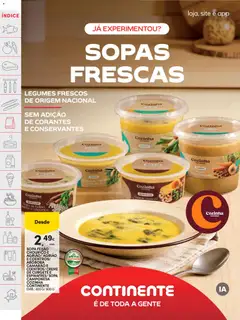 Pré-visualização Continente folheto válido de 29/09/2026 | Página: 16 | Produtos: Sopa, Agrião, Creme, Feijão