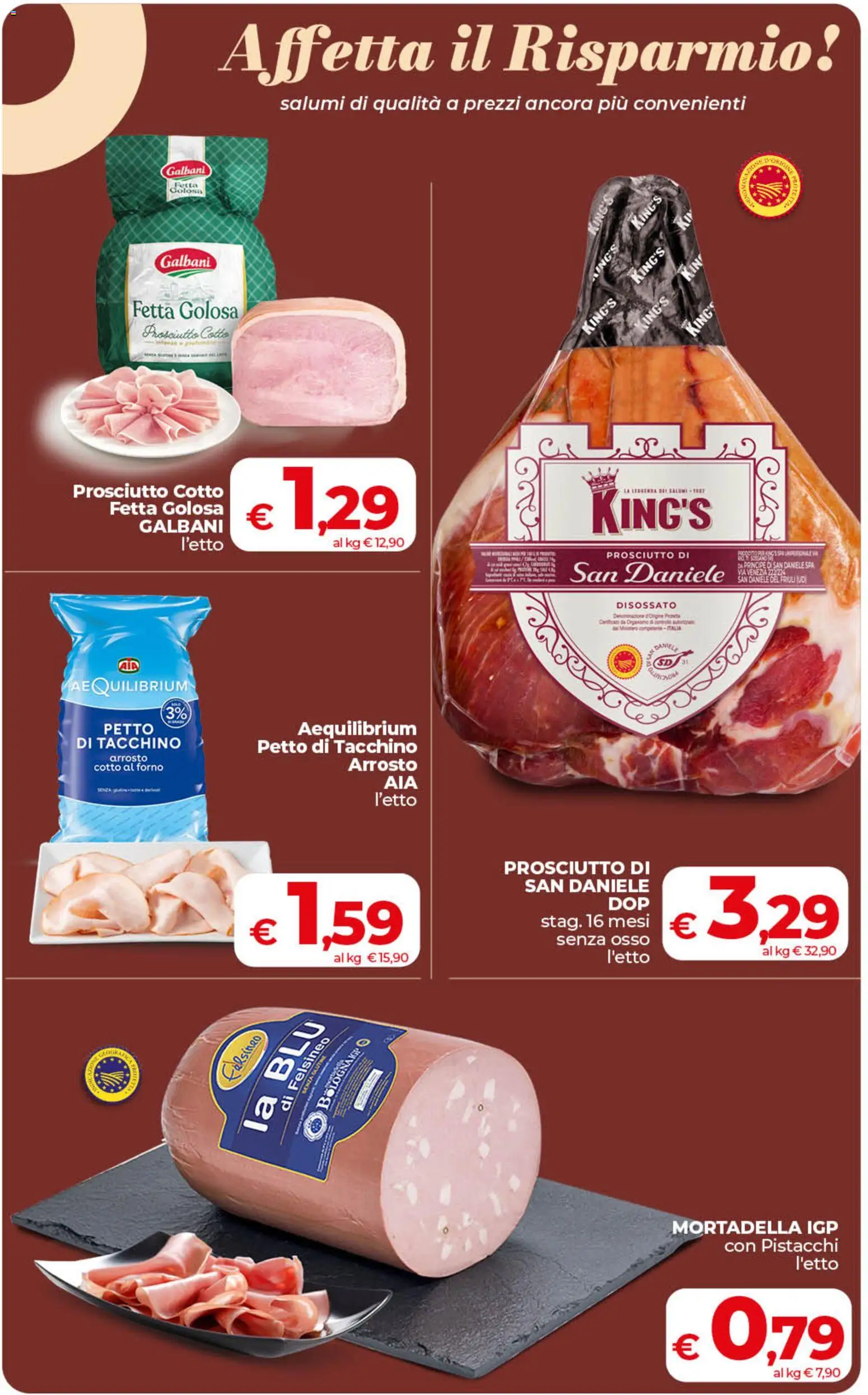 Volantino COOP del 21/08/2026 | Pagina: 12 | Prodotti: Prosciutto, Mortadella, Petto di tacchino, Forno