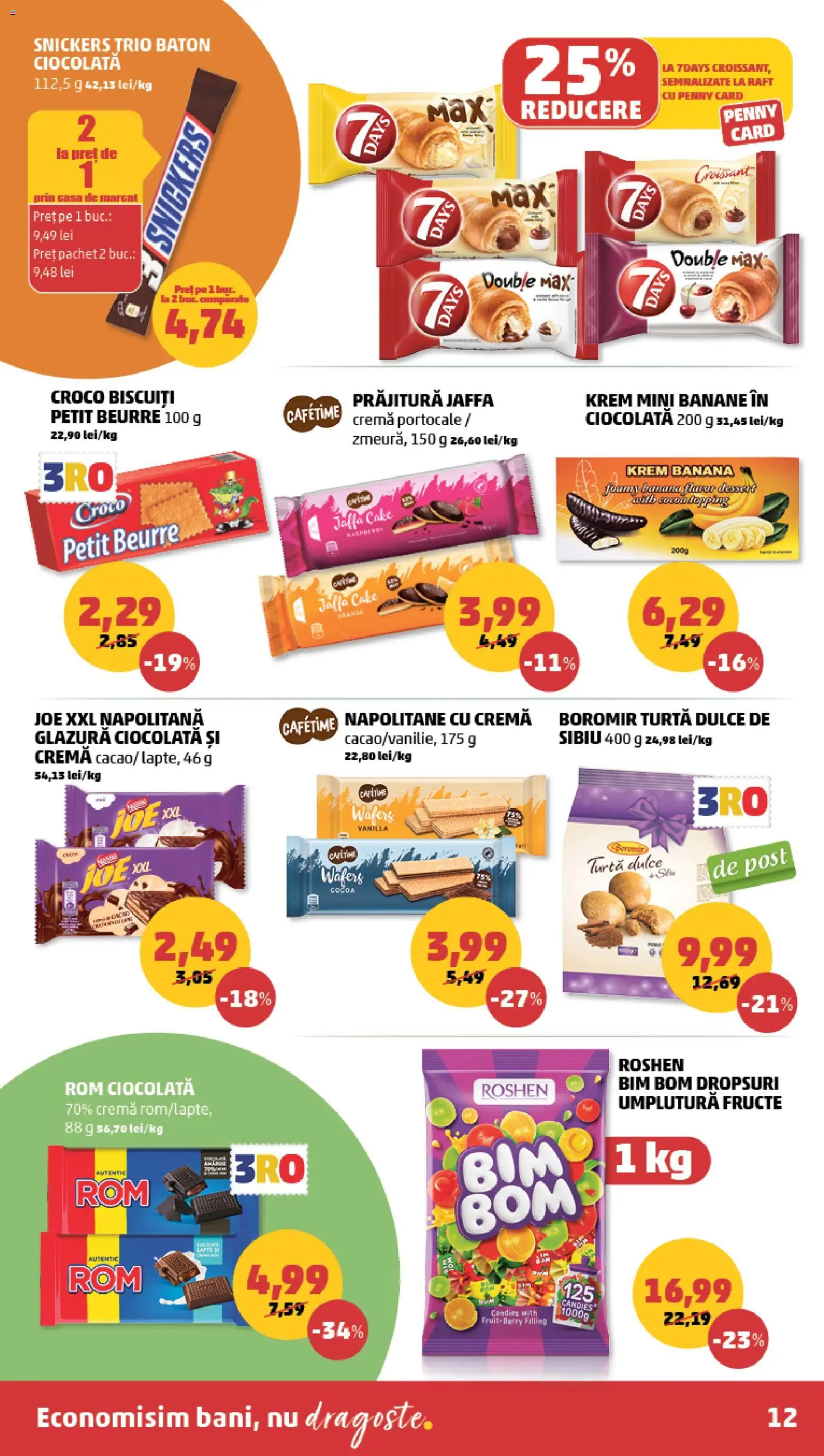 Noul catalog PENNY – valabil de la 29.07.2026 | Pagină: 12 | Produse: Zmeură, Raft, Cremă, Banane