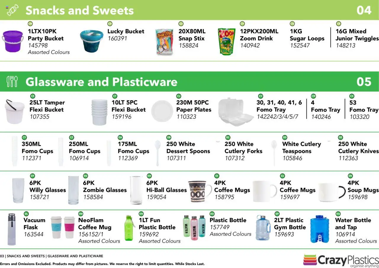 New Crazy Plastics catalogue – valid from 01/04/2024 | Page: 5 | Products: Glasses, Soup, Water, Paper plates