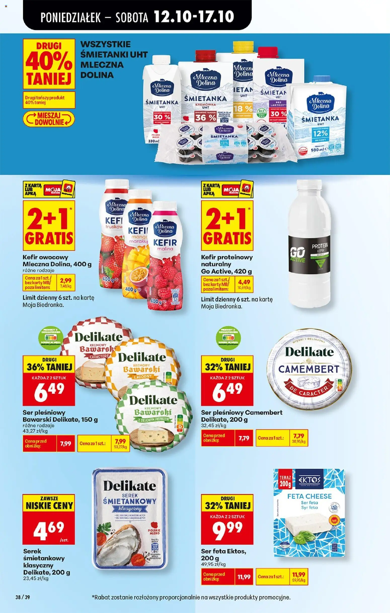 Biedronka Polsko leták - Codziennie niskie ceny od 12.10.2026 | Strana: 60 | Produkty: Kefír, Mléko, Protein, Feta