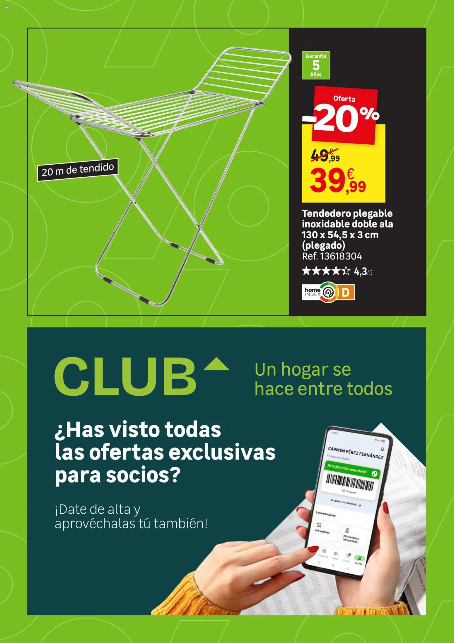 Leroy Merlin Black Friday │ válido desde el 20/10/2026 | Página: 80 | Productos: Tendedero