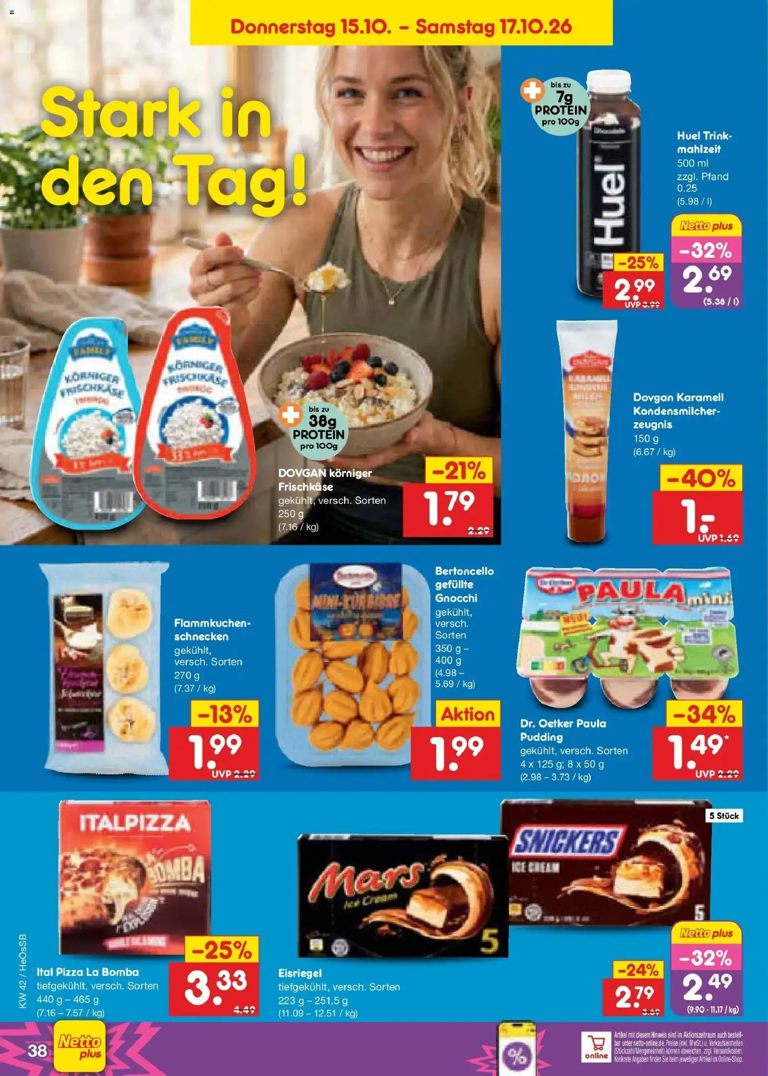 Netto Marken-Discount Prospekt Rostock – gültig ab 12.10.2026 | Seite: 52 | Produkte: Gnocchi, Pudding, Snickers, Mars