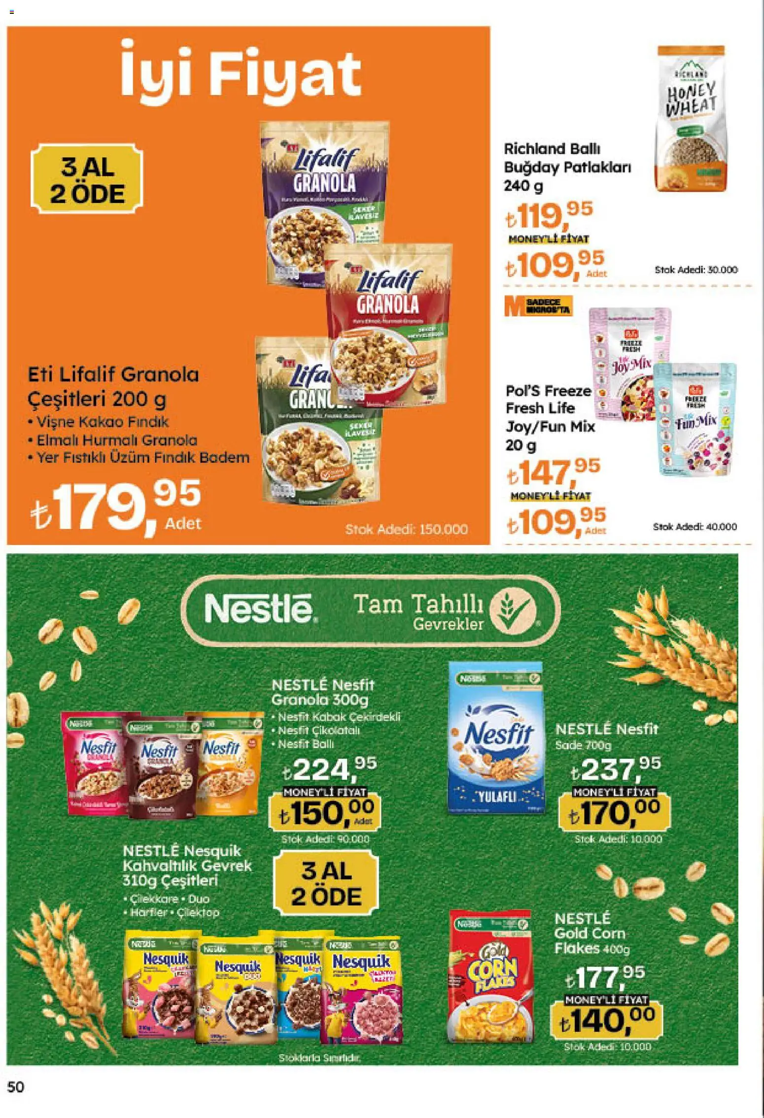 Migros Katalog - Migroskop - 20 Ağustos 2026 tarihinden itibaren geçerlidir | Sayfa: 50 | Ürünler: Gevrek, Fındık, Vişne, Üzüm