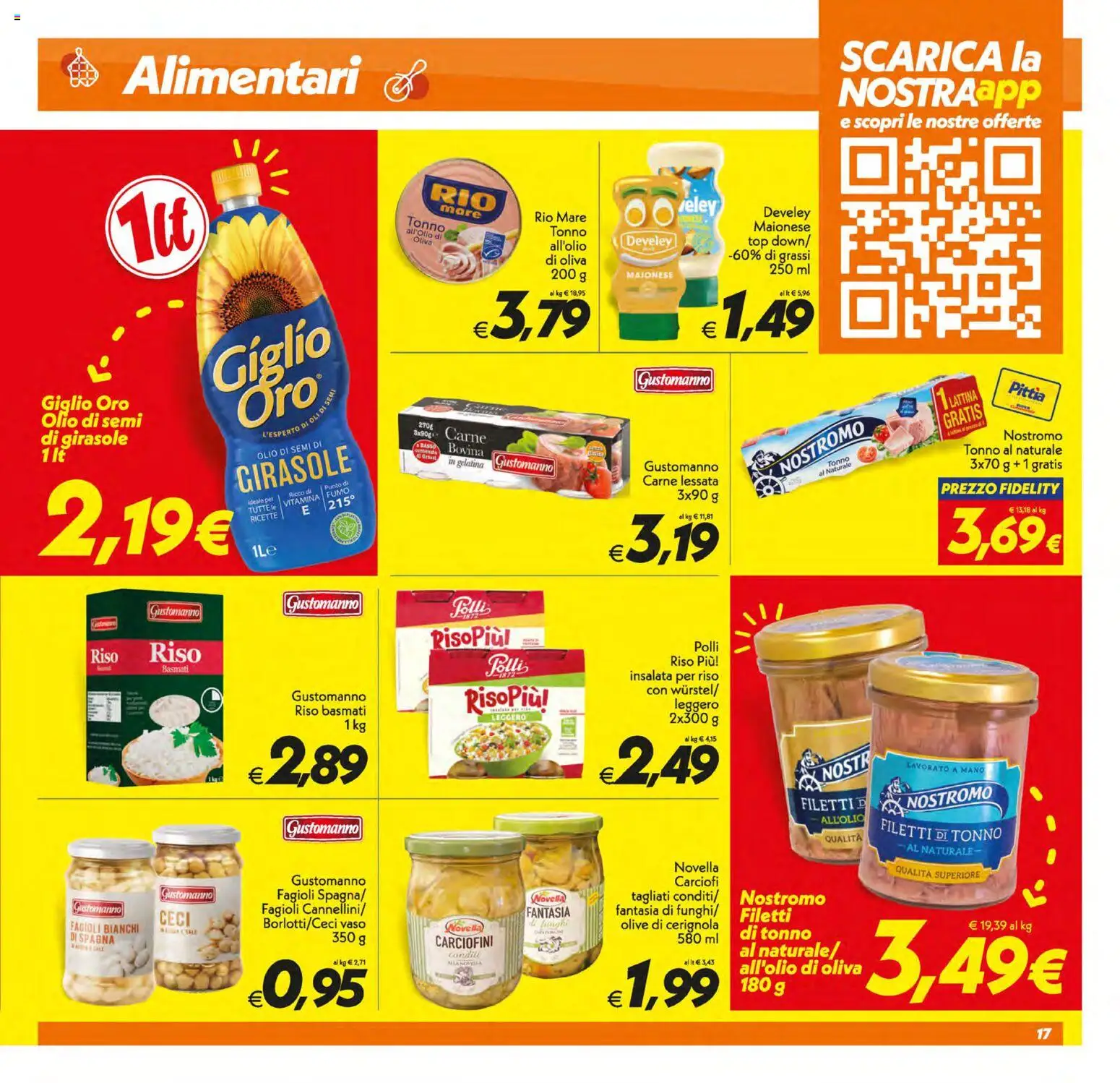 Volantino SuperConveniente del 21/07/2026 | Pagina: 17 | Prodotti: Riso Basmati, Insalata, Maionese, Tonno