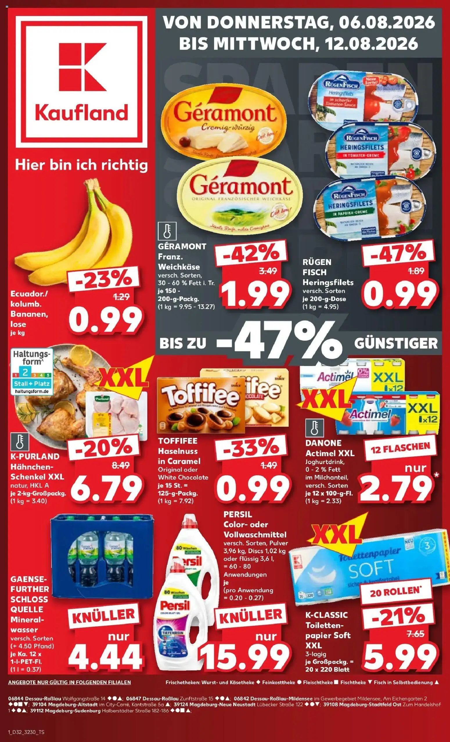 Prospekt Kaufland ab 06.08.2026 » Angebote Online zum Blättern | Seite: 1 | Produkte: Geramont, Actimel, Toffifee, Persil