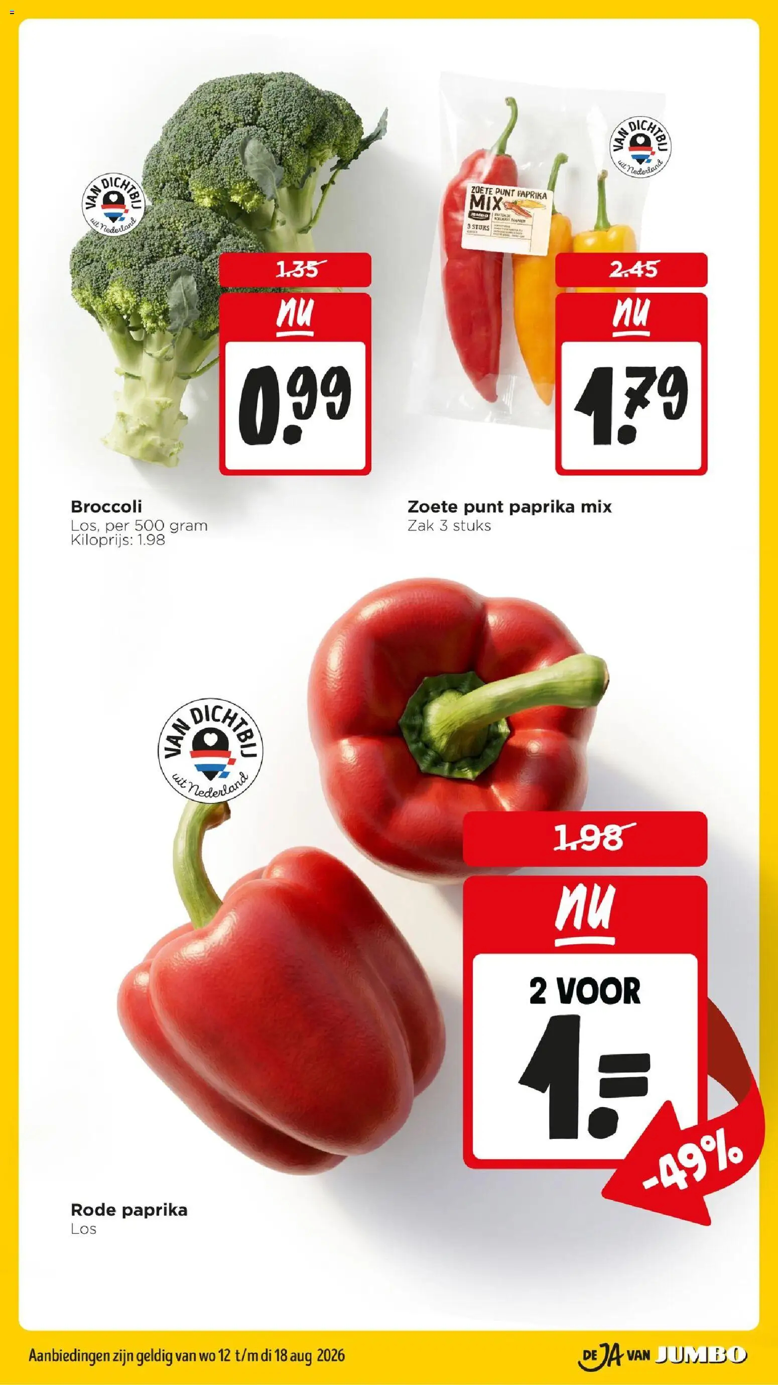 {H1} | Pagina: 5 | Producten: Broccoli, Zak, Paprika, Rode paprika