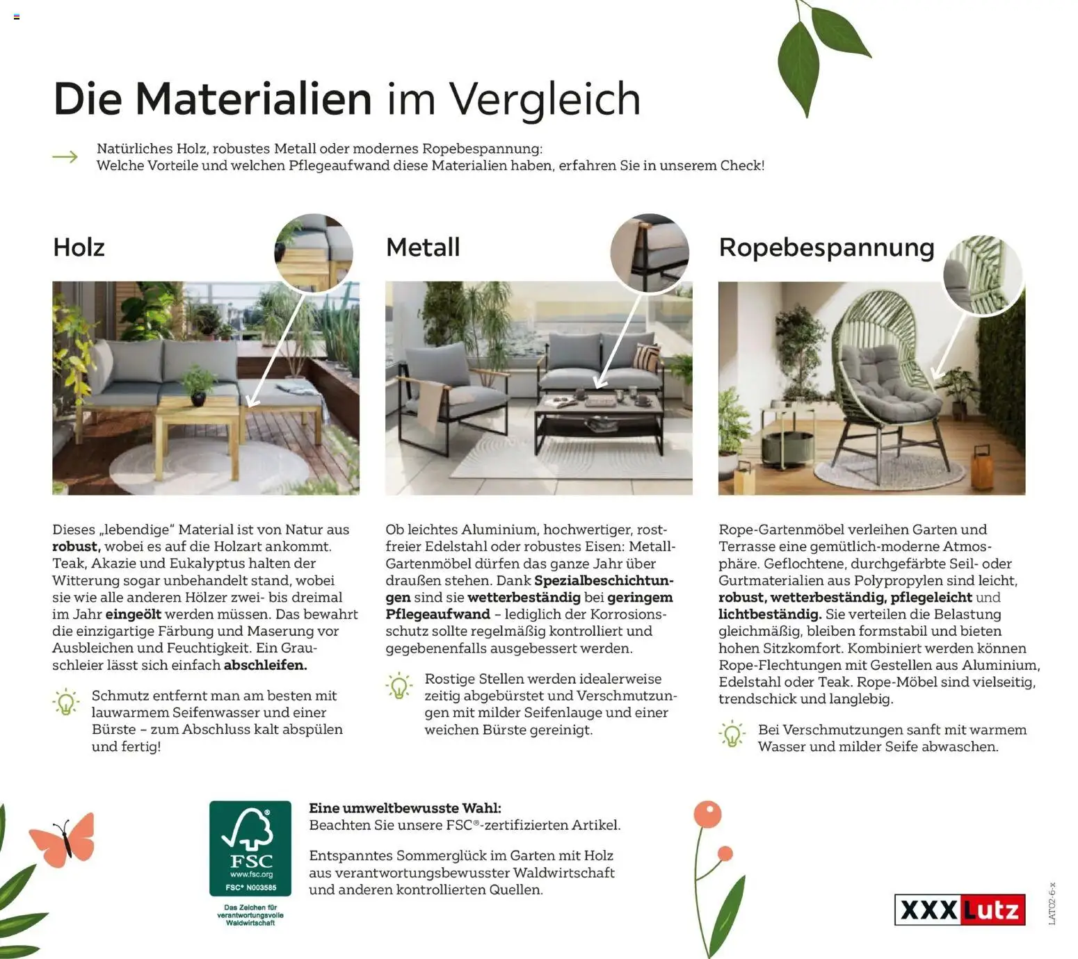 XXXLutz Gartenkatalog gültig ab 30.03.2026 | Seite: 5 | Produkte: Wasser, Gartenmöbel, Bürste, Seife