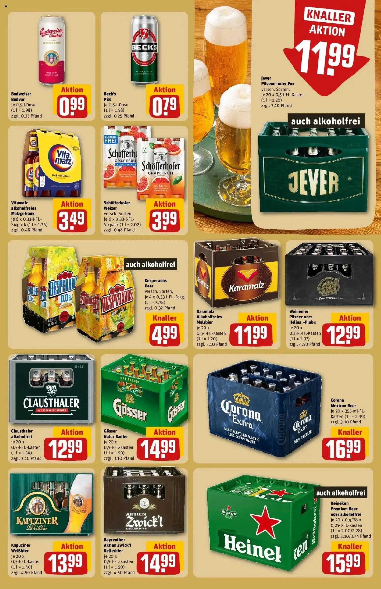 REWE Prospekt ab 14.09.2026 zum Blättern » Angebote | Seite: 25 | Produkte: Weißbier, Pils, Heineken, Grapefruit
