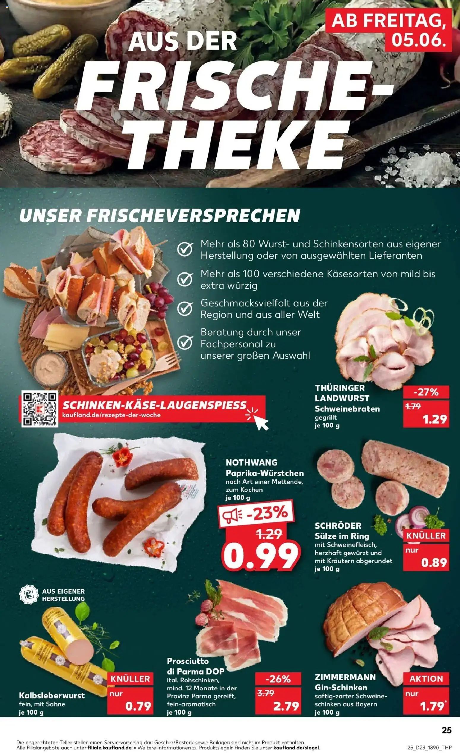 Kaufland Prospekt Schmelz – gültig ab 04.06.2026 | Seite: 25 | Produkte: Theke, Paprika, Wurst, Schinken