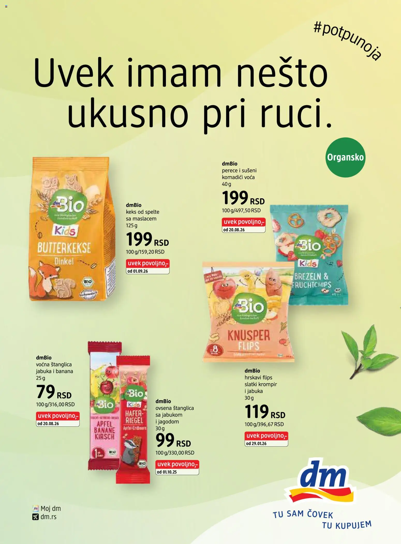 DM Drogerie katalog - važi od 15.10.2026 | Strana: 69 | Proizvode: Banana, Keks, Krompir, Banane