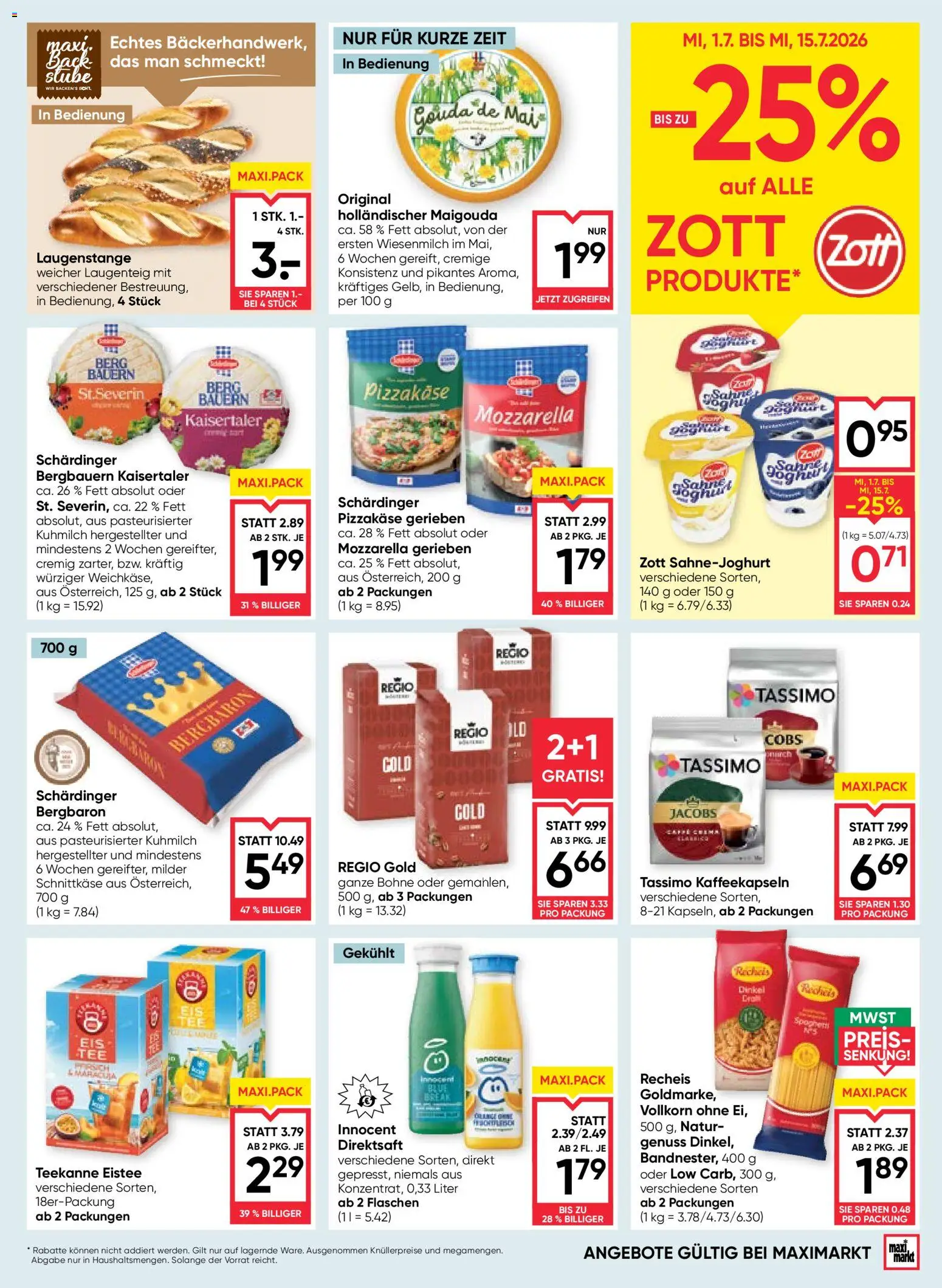Maximarkt Flugblatt gültig ab 01.07.2026 | Seite: 9 | Produkte: Joghurt