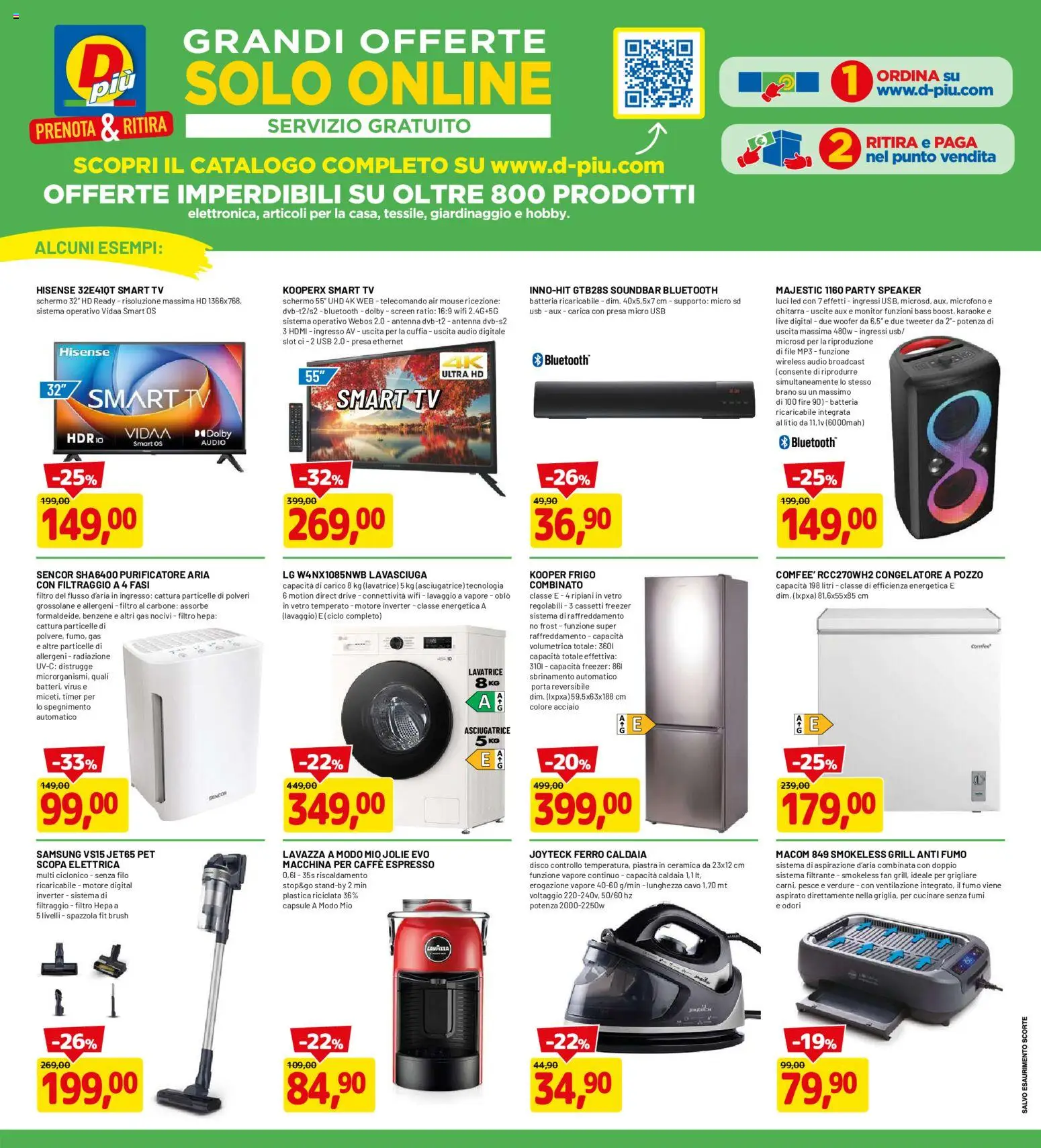 Volantino D Più del 17/08/2026 | Pagina: 15 | Prodotti: Spazzola, Carbone, Filtro HEPA, Samsung