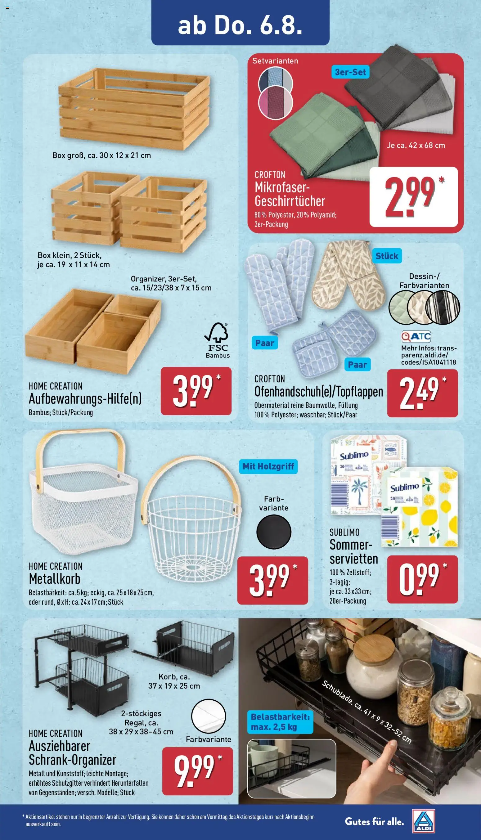 Aldi Ausblick – gültig ab 03.08.2026 | Seite: 11 | Produkte: Box, Home creation