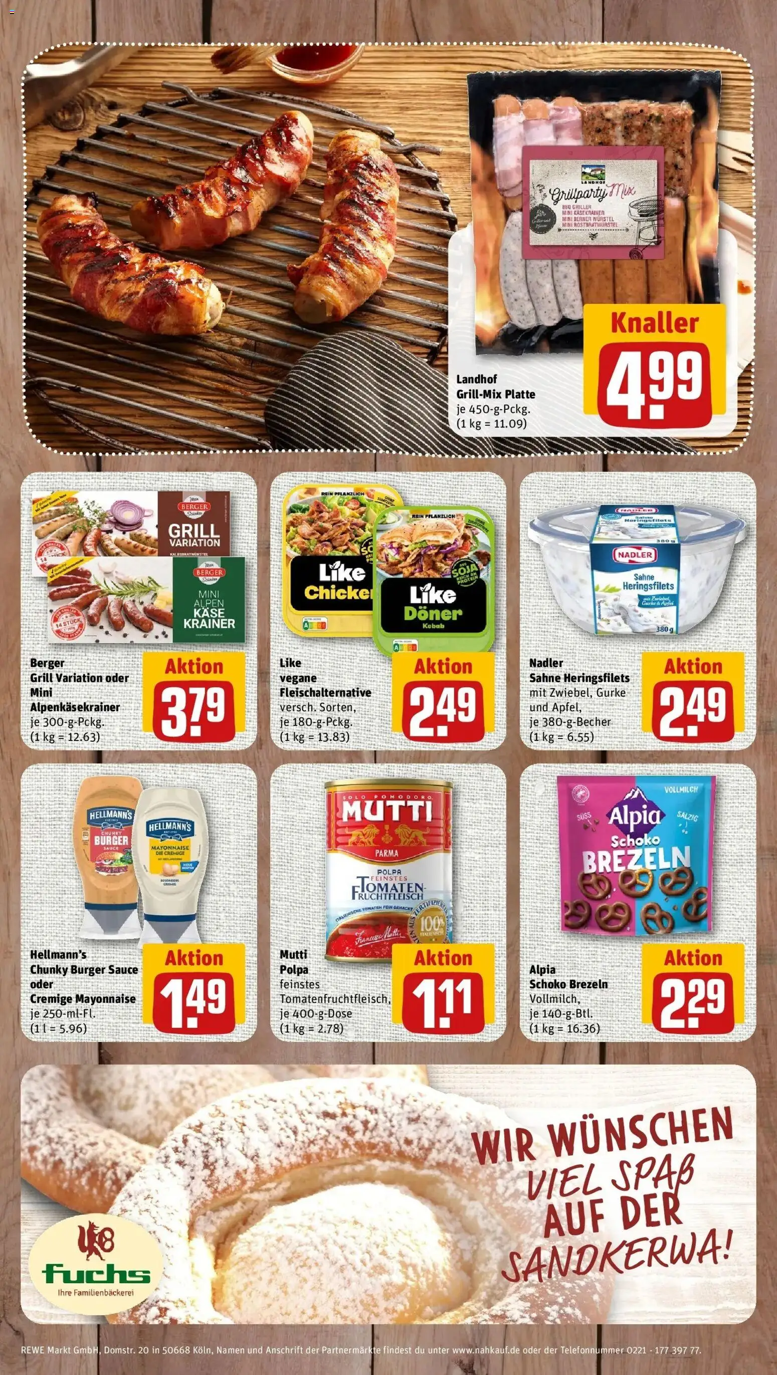 REWE Prospekt ab 17.08.2026 zum Blättern » Angebote | Seite: 8 | Produkte: Käse, Burger, Tomaten, Sahne