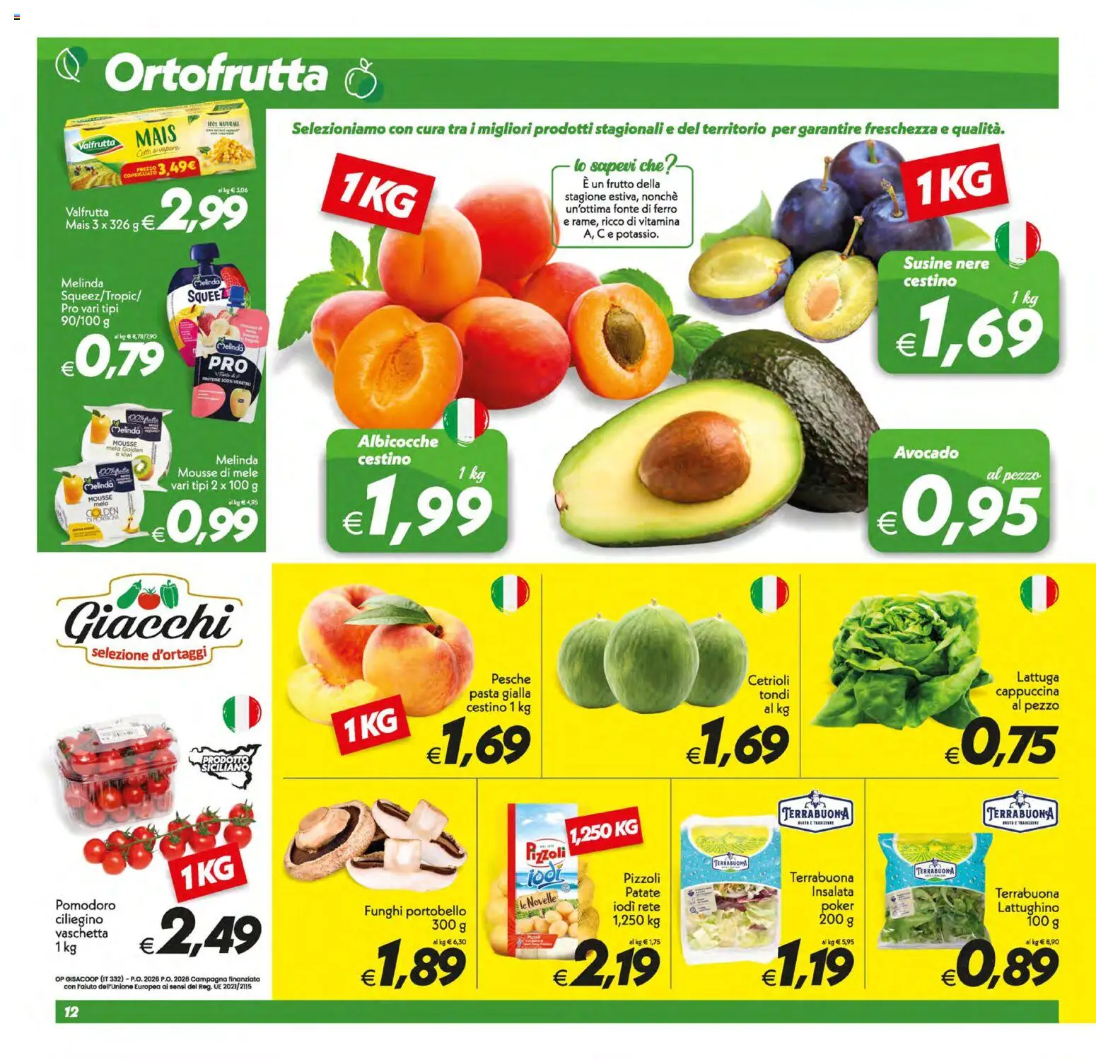Volantino SuperConveniente del 30/06/2026 | Pagina: 12 | Prodotti: Mele, Pasta, Funghi, Cestino