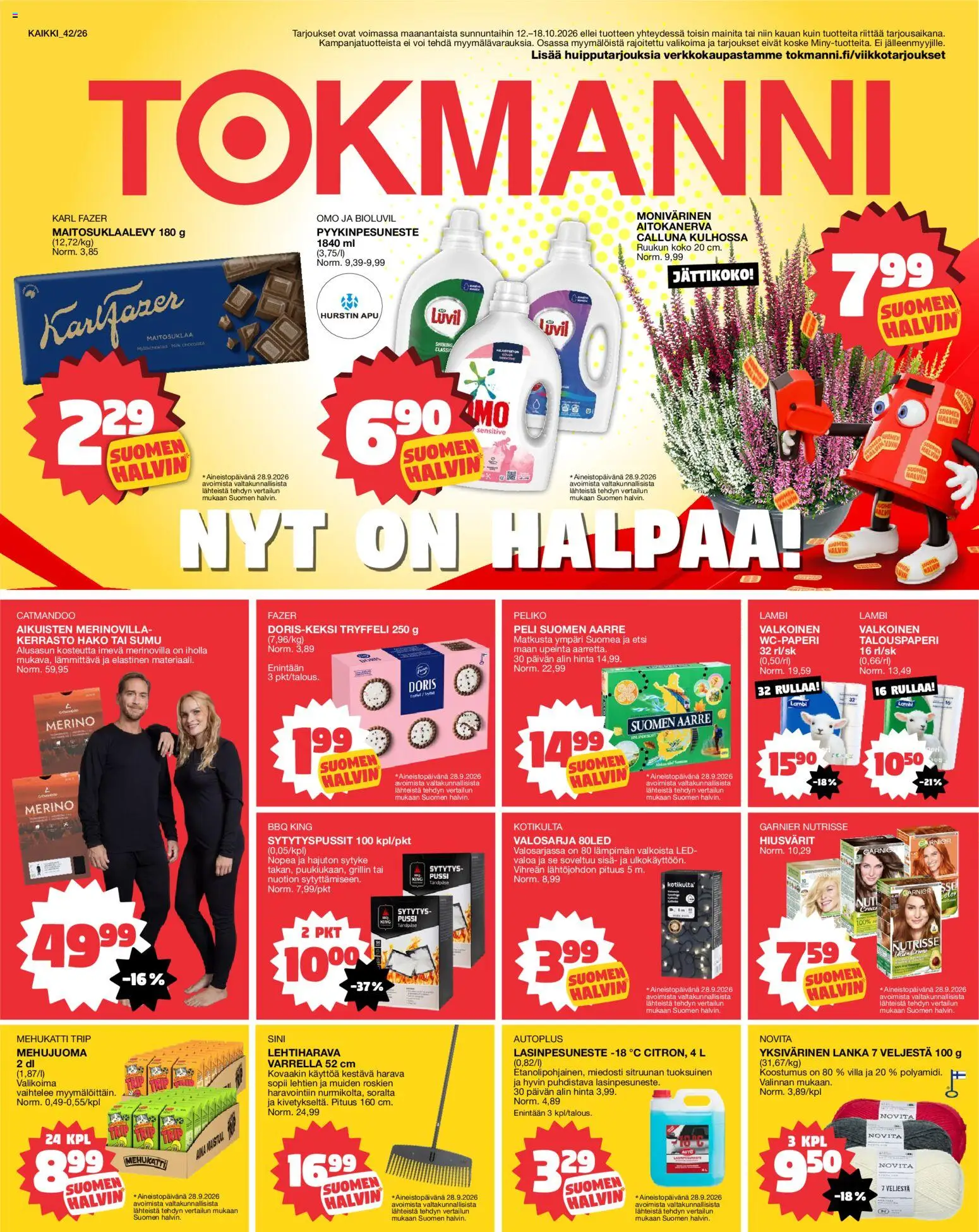 Tokmanni tarjoukset – voimassa 12/10/2026 alkaen | Sivu: 1