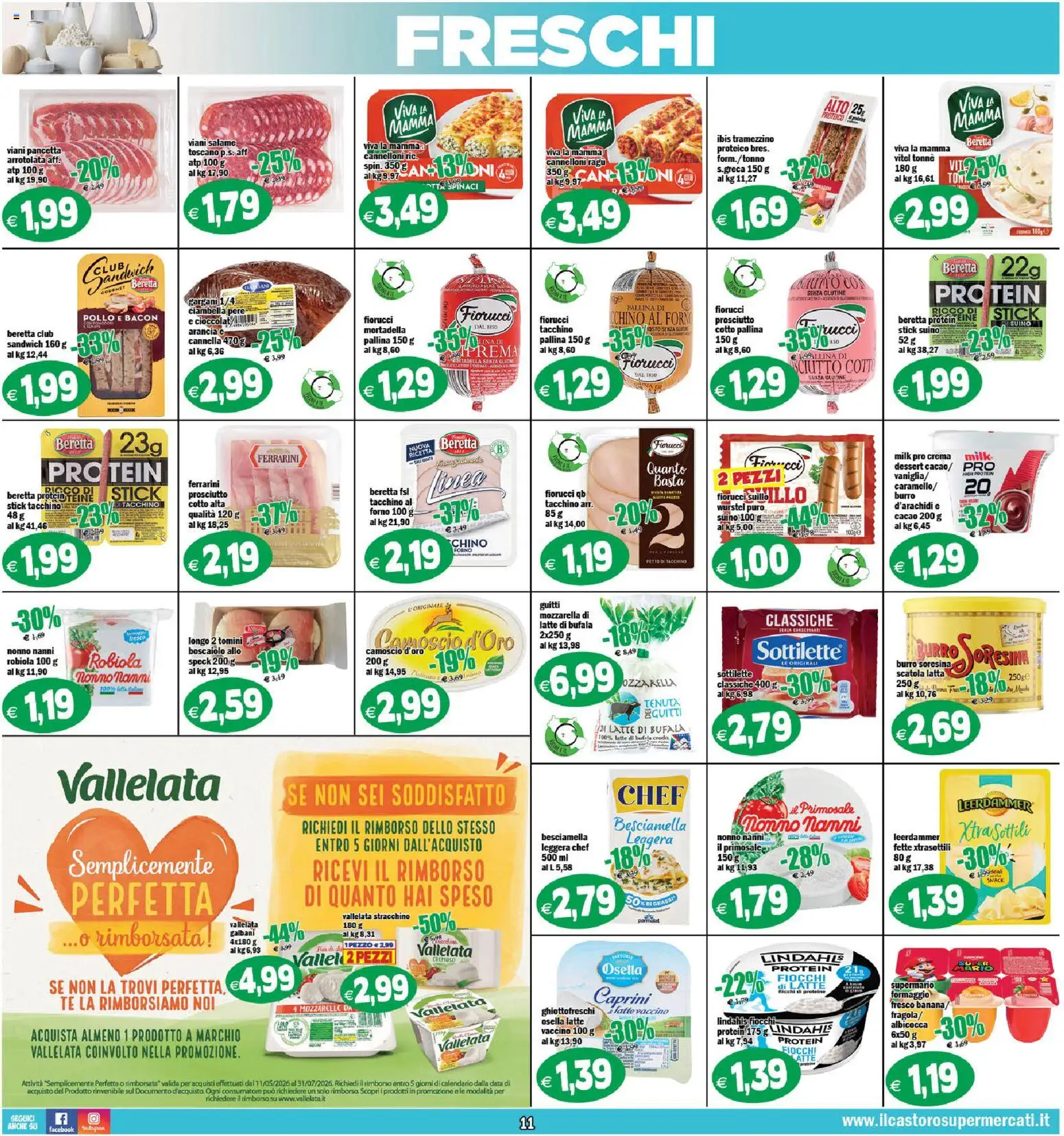 Volantino Il Castoro del 01/07/2026 | Pagina: 11 | Prodotti: Speck, Tacchino, Burro, Cacao