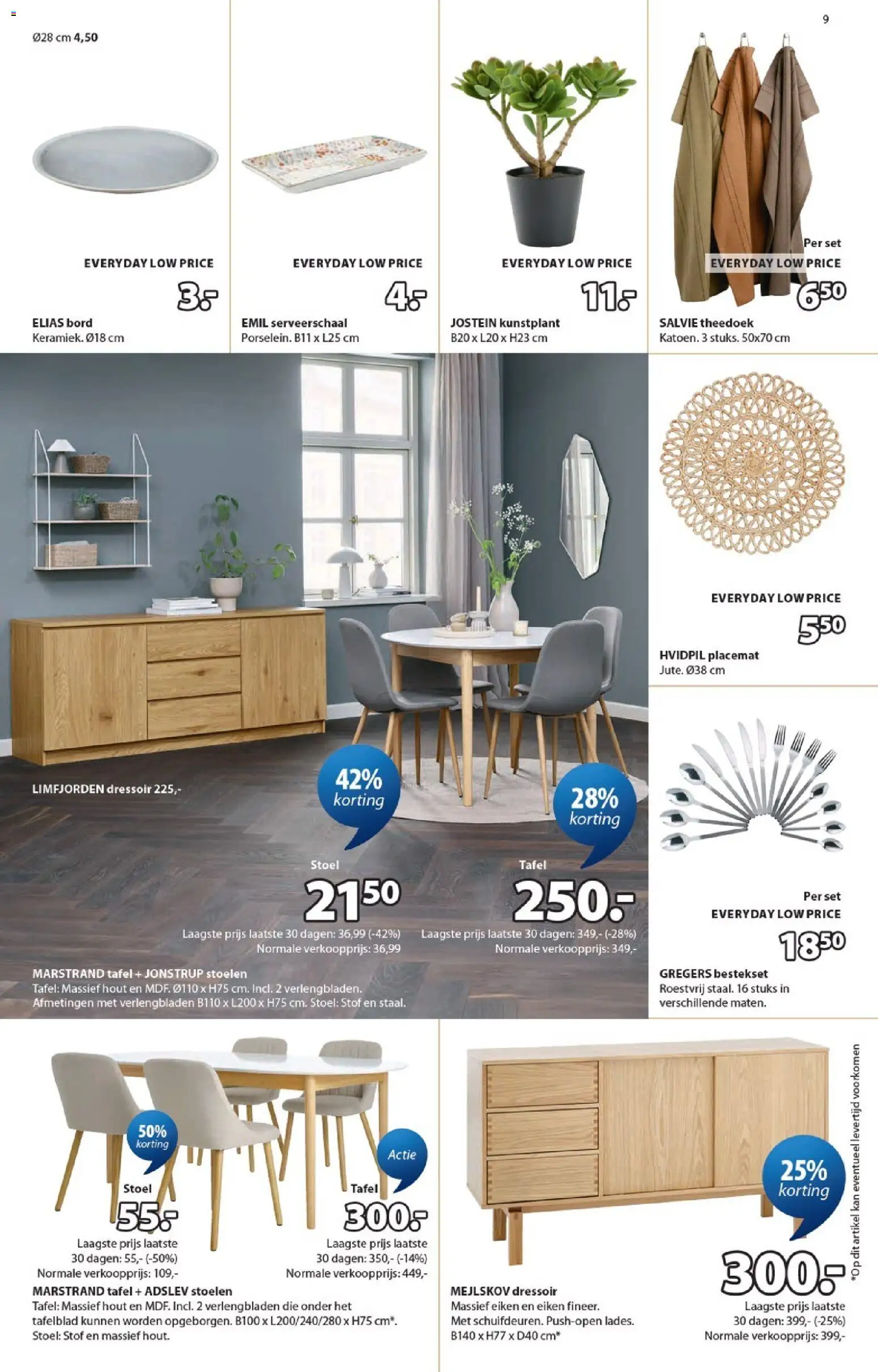 {H1} | Pagina: 9 | Producten: Bord, Tafel, Stoel, Dressoir