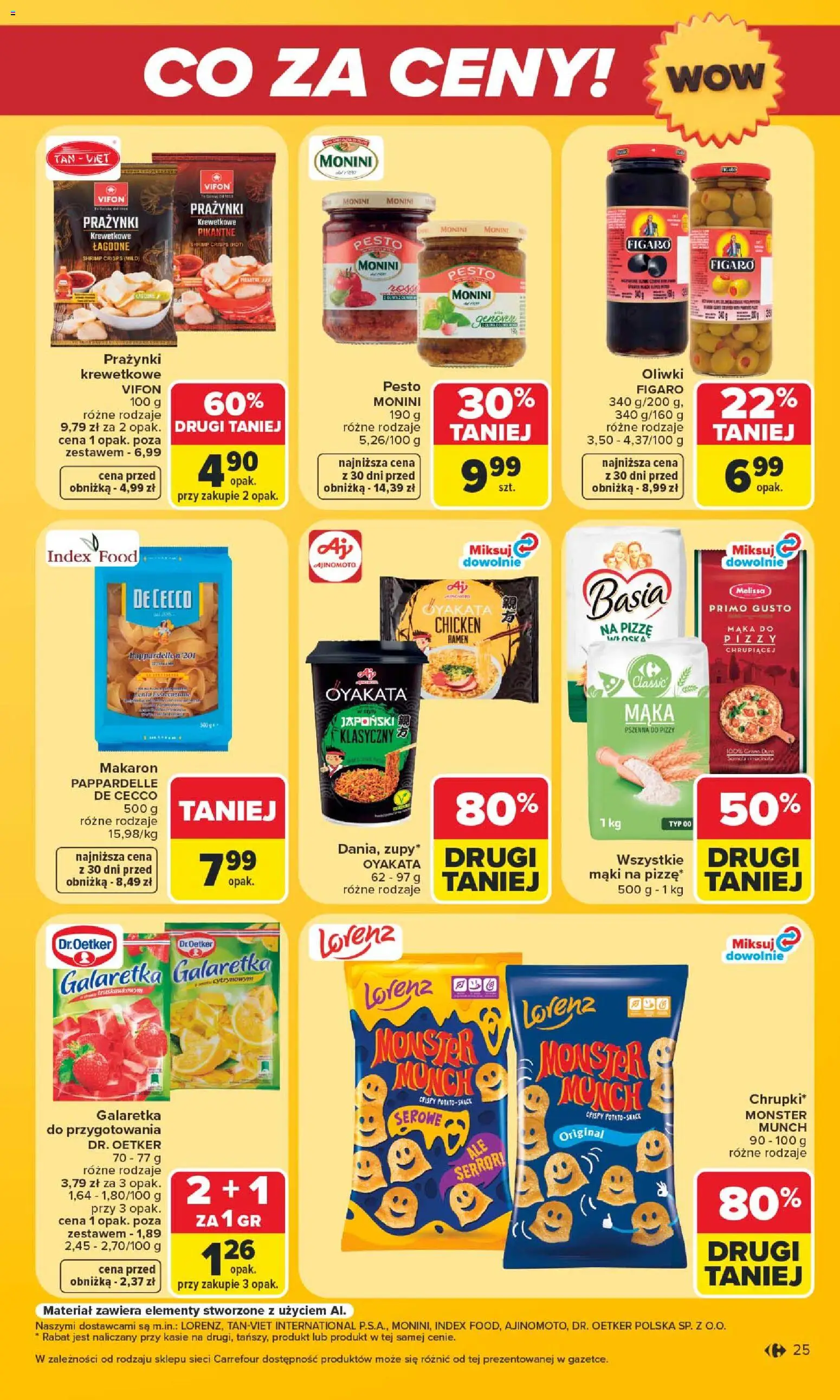 Carrefour gazetka - Warszawa od 24.08.2026 | Strona: 25 | Produkty: Makaron pappardelle, Chrupki, Pesto, Mąka