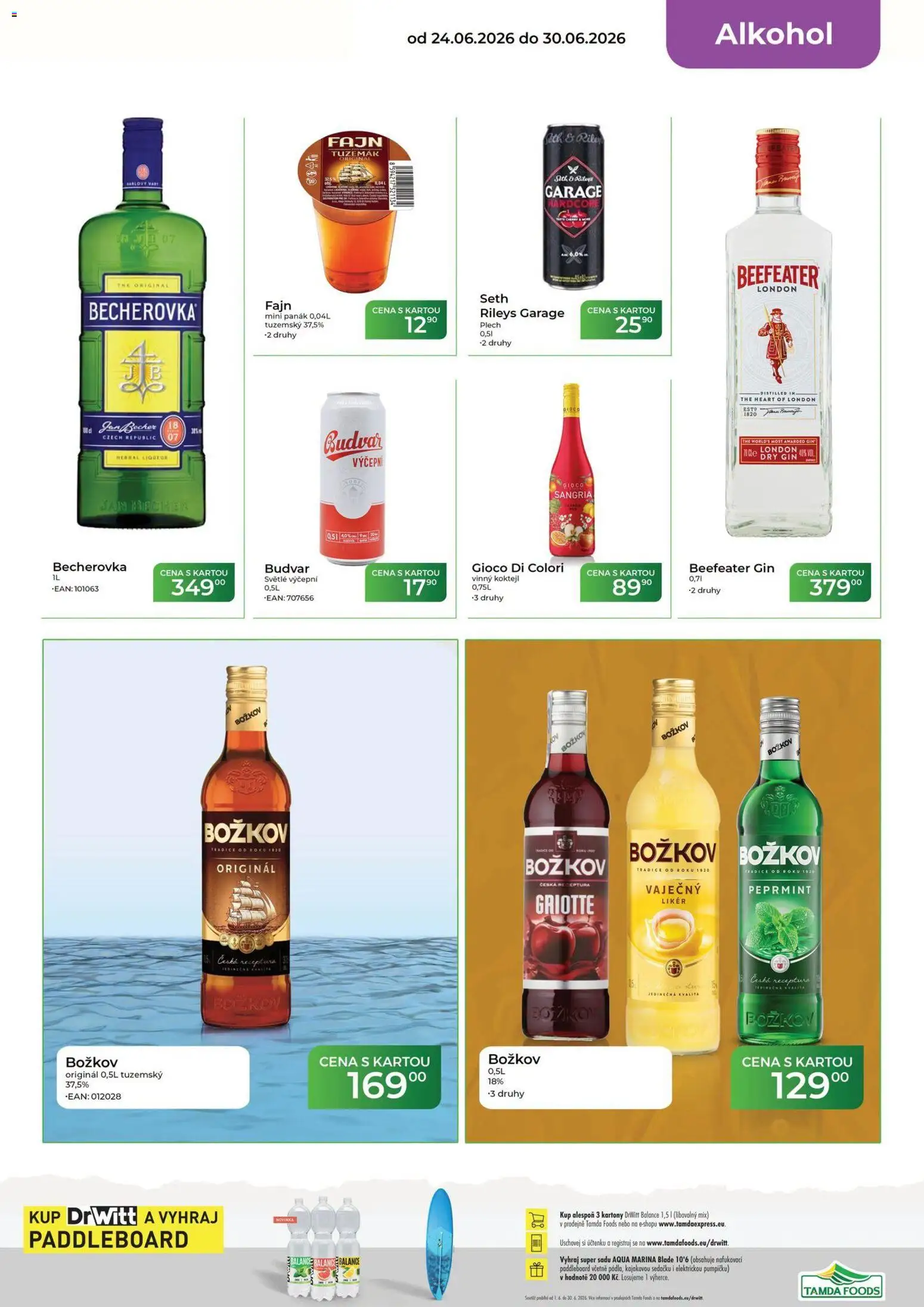 Tamda Foods leták od 24.06.2026 | Strana: 15 | Produkty: Likér, Plech, Božkov, Dry gin