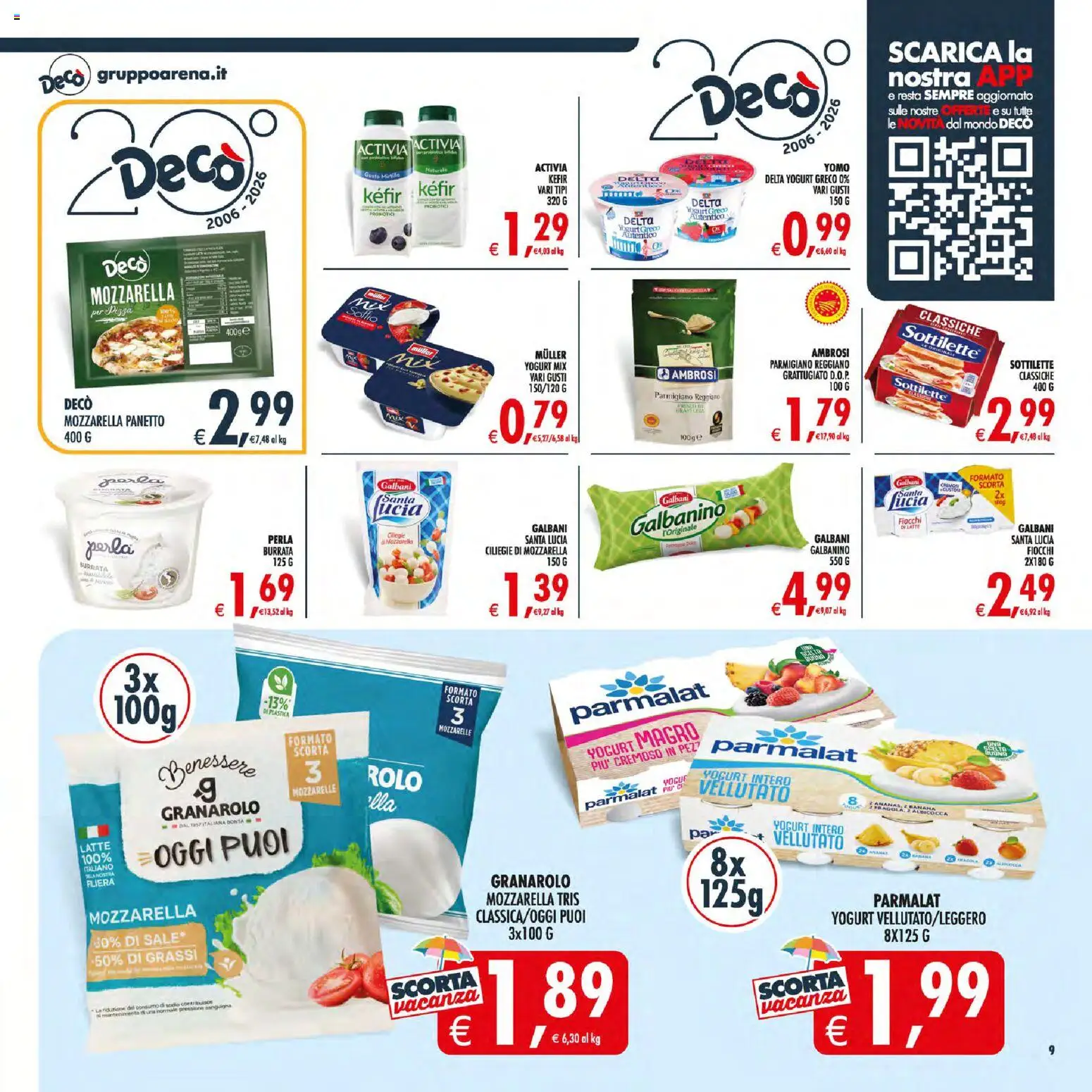 Volantino Decò del 21/07/2026 | Pagina: 11 | Prodotti: Yogurt greco, Sale, Parmigiano, Burrata