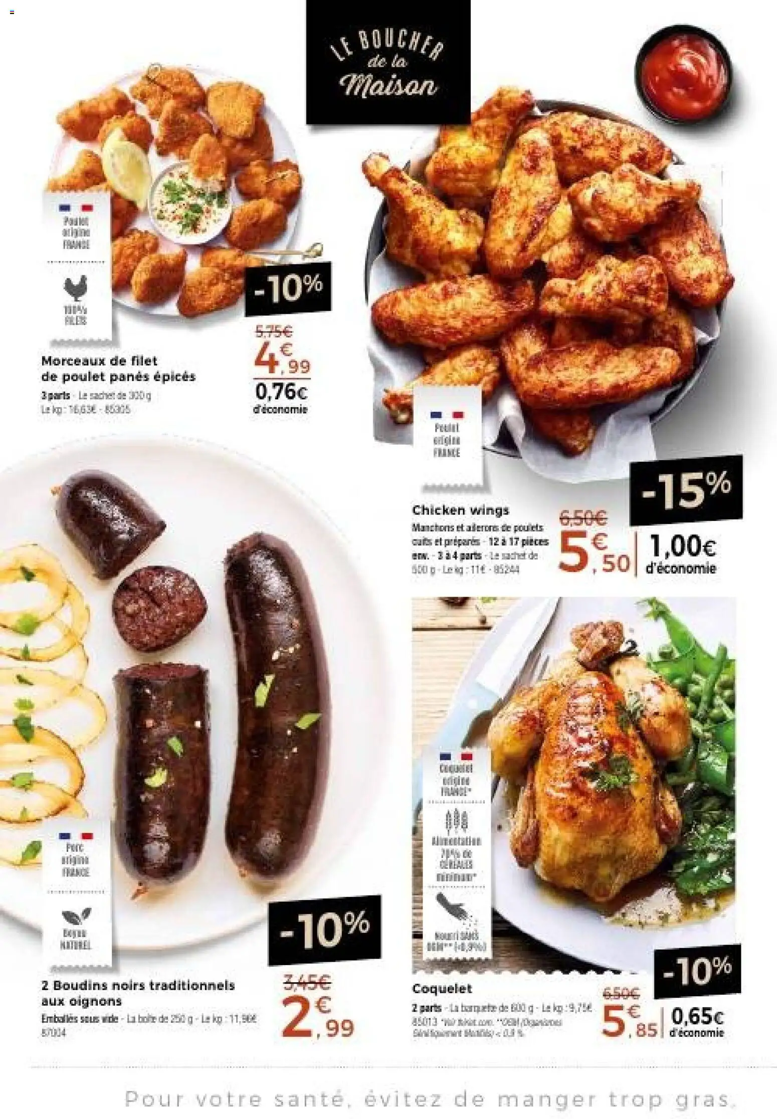 {H1} | Page: 10 | Produits: Poulet, Coquelet, Épices, Oignons