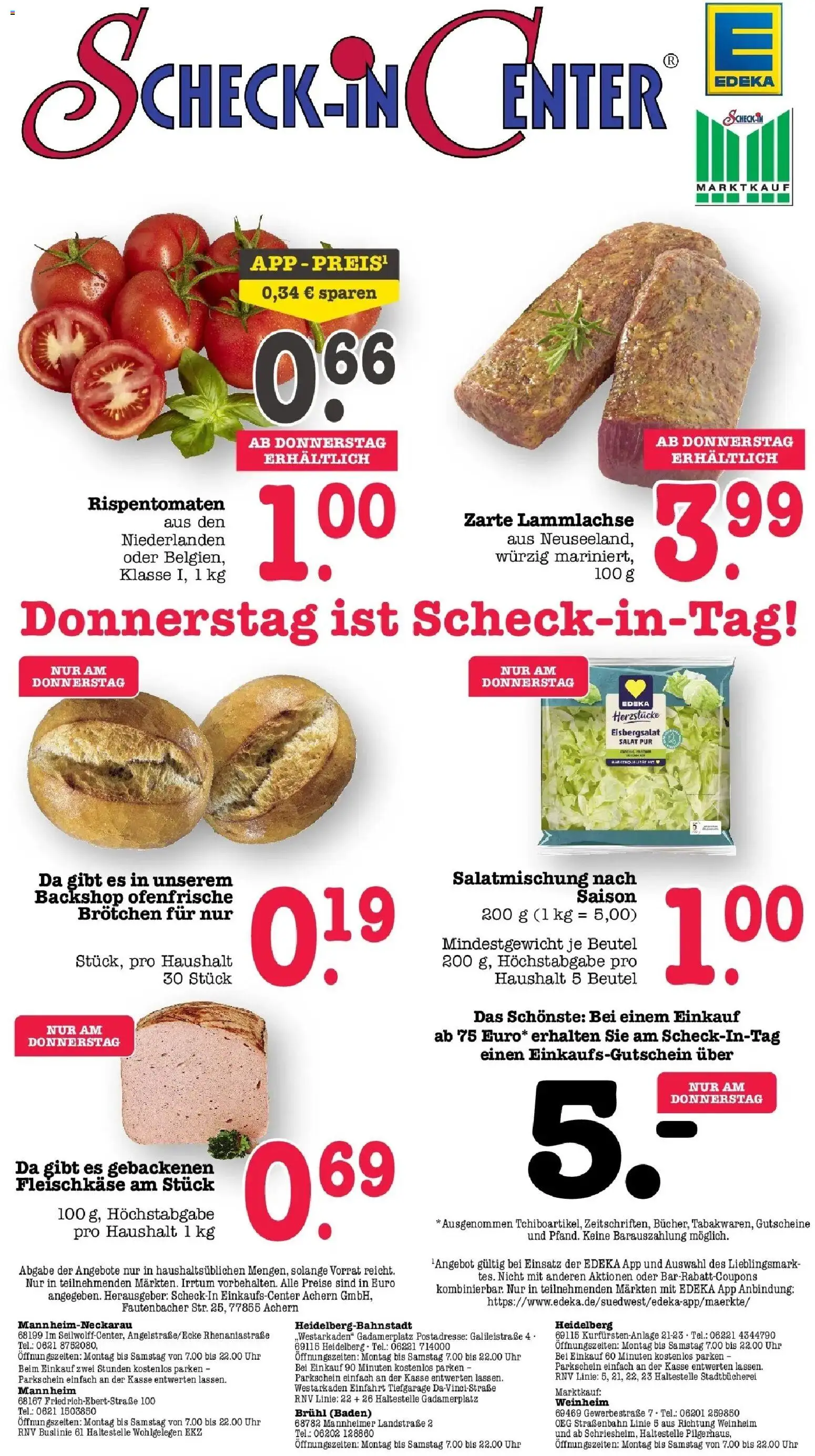 Edeka Prospekt Heidelberg – gültig ab 27.07.2026 | Seite: 65 | Produkte: Eisbergsalat, Ofenfrische, Salat, Uhr
