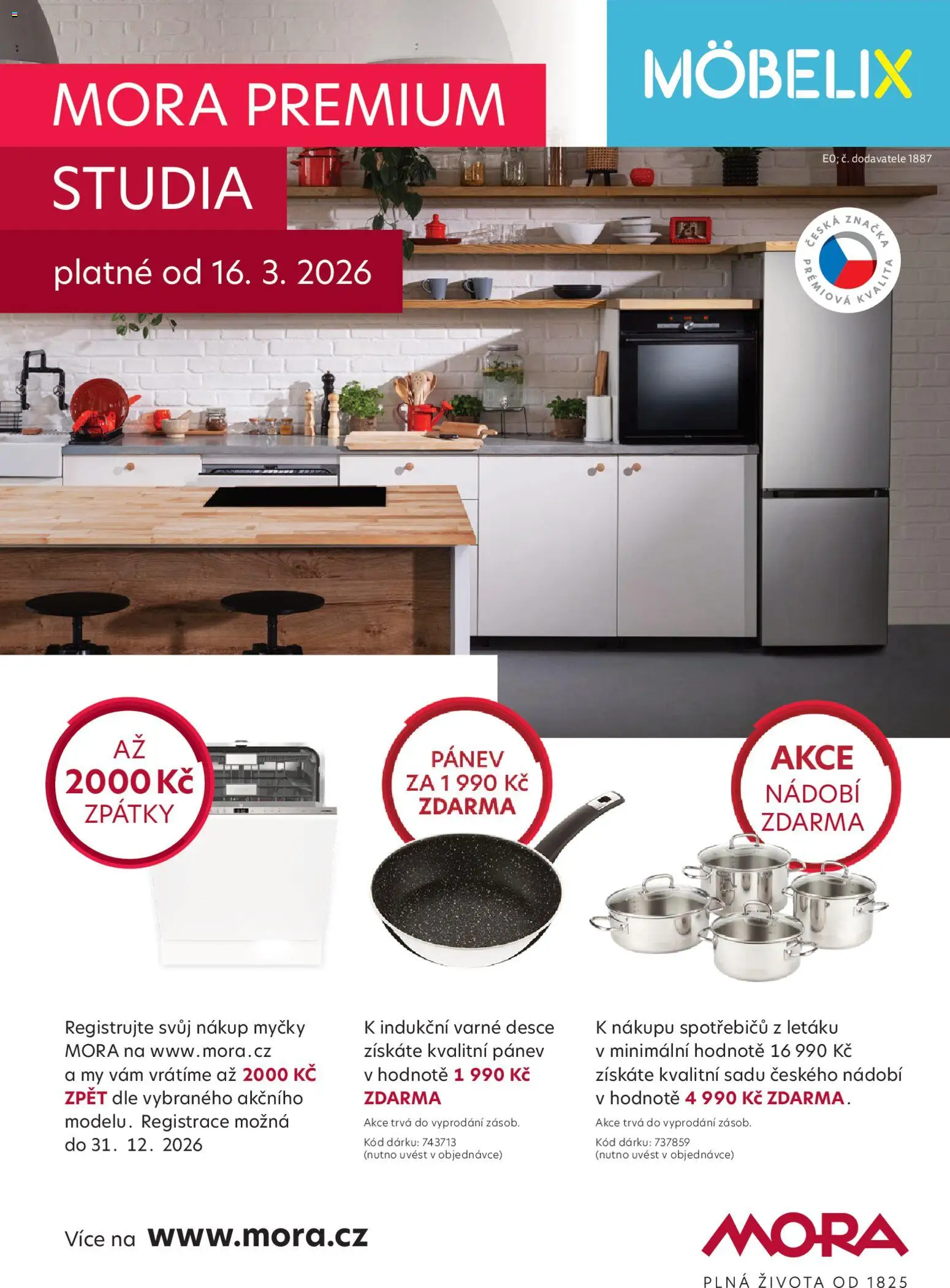 Möbelix leták - Mora od 01.03.2026 | Strana: 1 | Produkty: Pánev, Nádobí