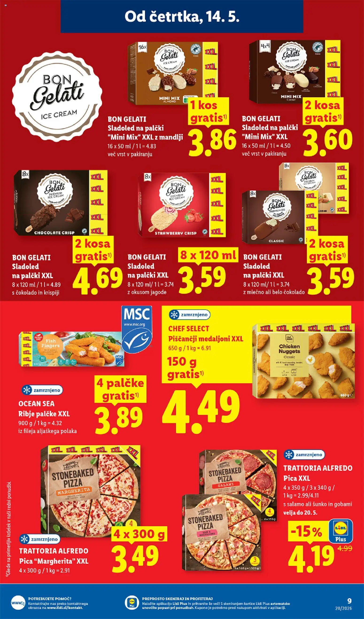 Novi Lidl katalog ponudbe – veljaven od 14.05.2026 | Stran: 11 | Izdelki: Kos, Pica, Jagode, Sladoled