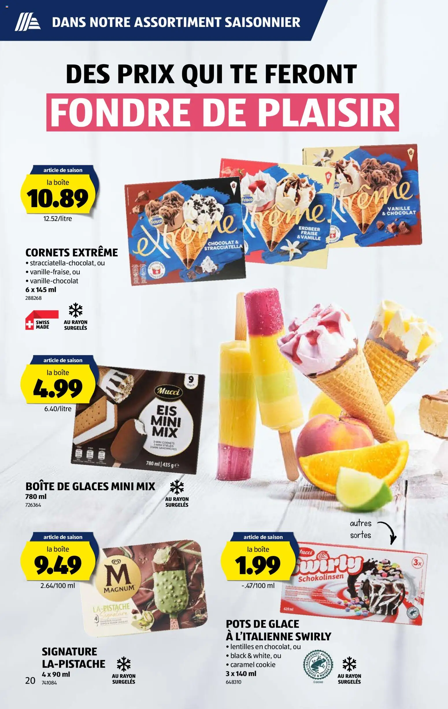 Aldi aktionen FR – gültig ab 21.05.2026 | Seite: 20 | Produkte: En Kommode, Glace