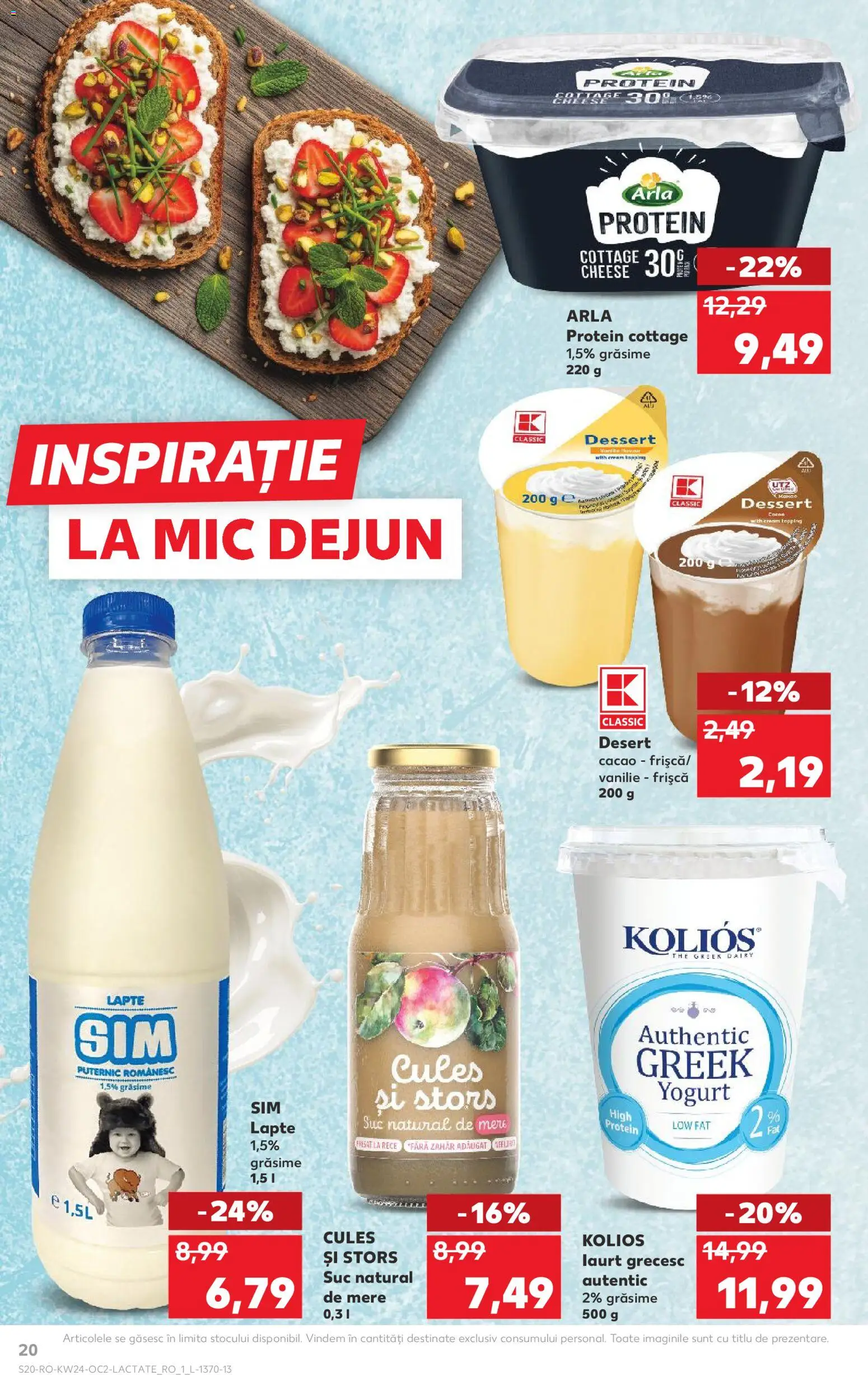 Noul catalog Kaufland – valabil de la 10.06.2026 | Pagină: 20 | Produse: Lapte, Suc, Mere, Cacao