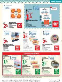 Auchan - Prévisualisation de Auchan  Produits laitiers supers valide à partir de 02/06/2026 | Page: 9 | Produits: Poids, Poissonnerie, Pois chiches, Crabe