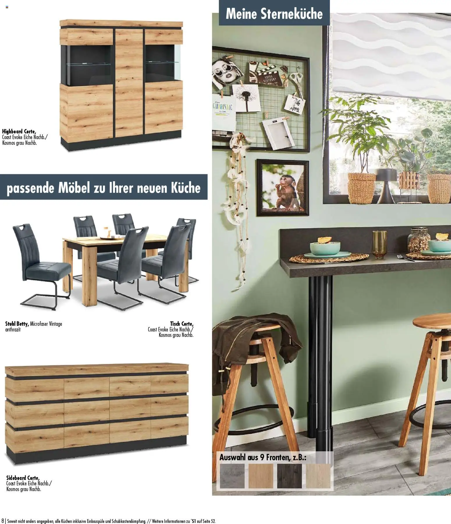 SB Möbel Boss Küchenkatalog 2026 – gültig ab 09.04.2026 | Seite: 8 | Produkte: Sideboard, Tisch, Küche, Kuchen