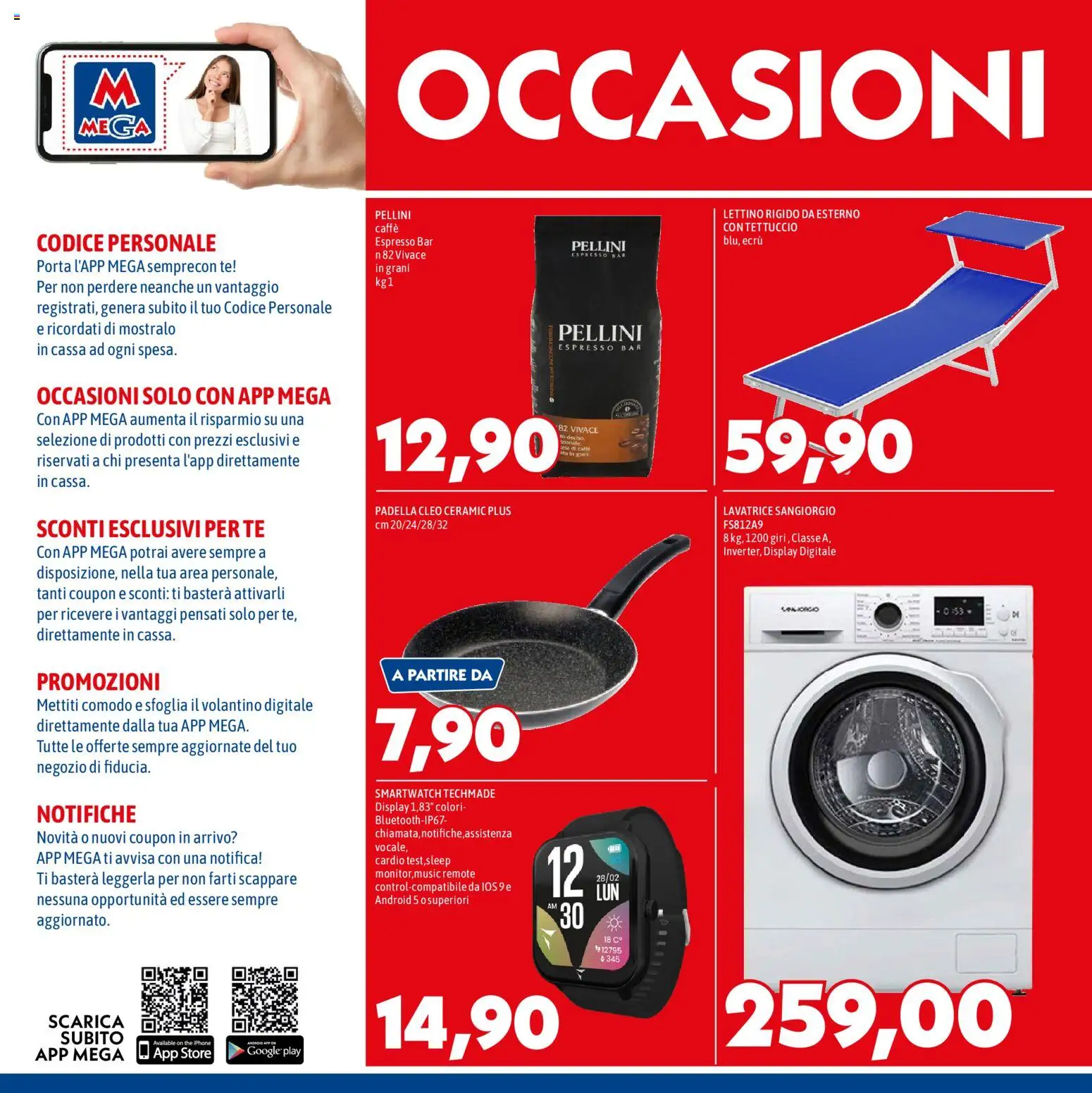 Volantino Mega del 11.06.2026 | Pagina: 6 | Prodotti: Caffè, Tè, Lettino, Padella