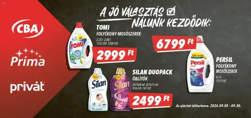CBA Príma Aktuális óriásplakátok - amely érvényes a következő dátumtól: 2026.09.05. | Oldal: 3