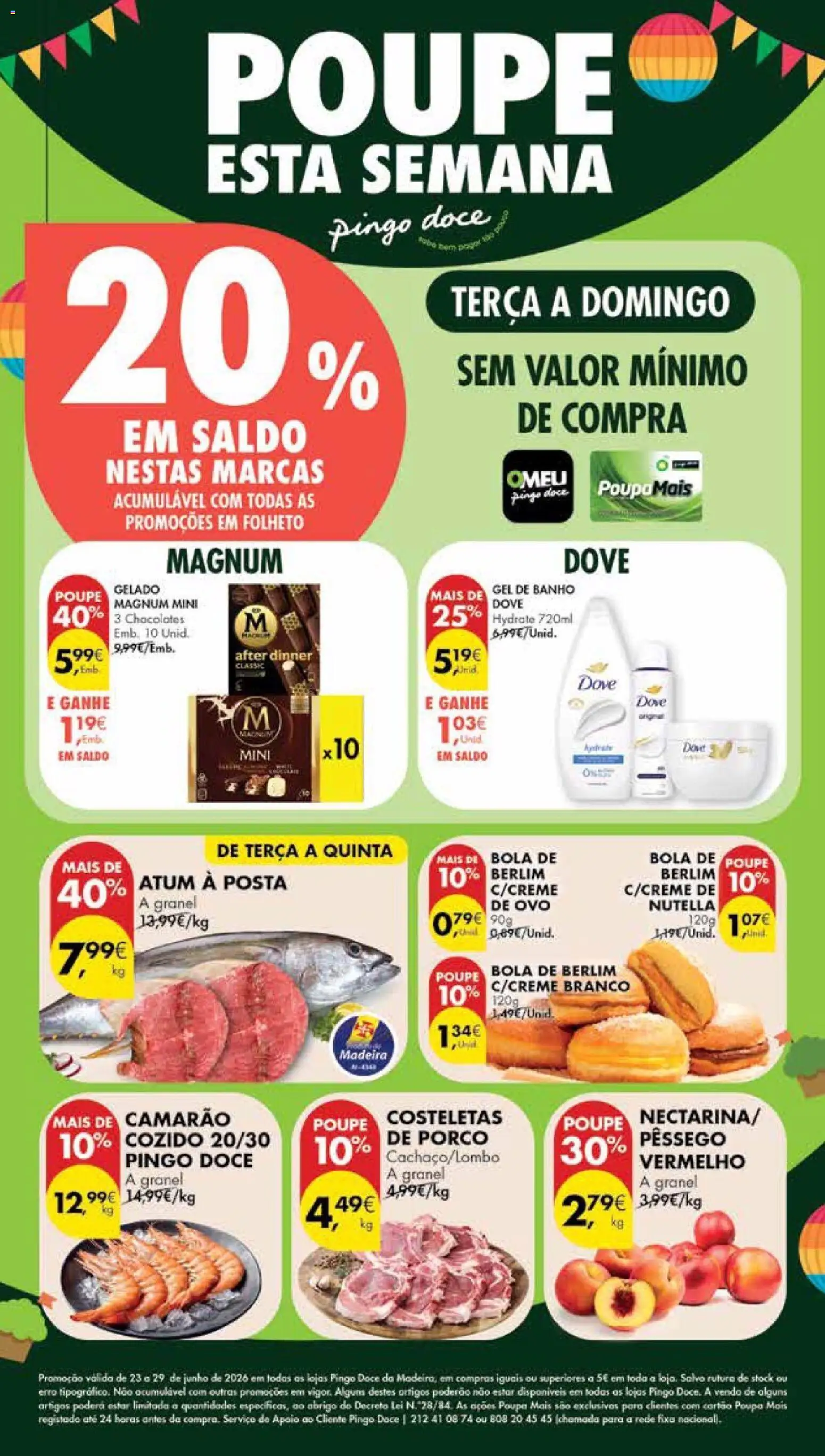 Pingo Doce Poupe Esta Semana Madeira │ válido de 23/06/2026 | Página: 1 | Produtos: Chocolates, Gel de banho, Gelado, Banho