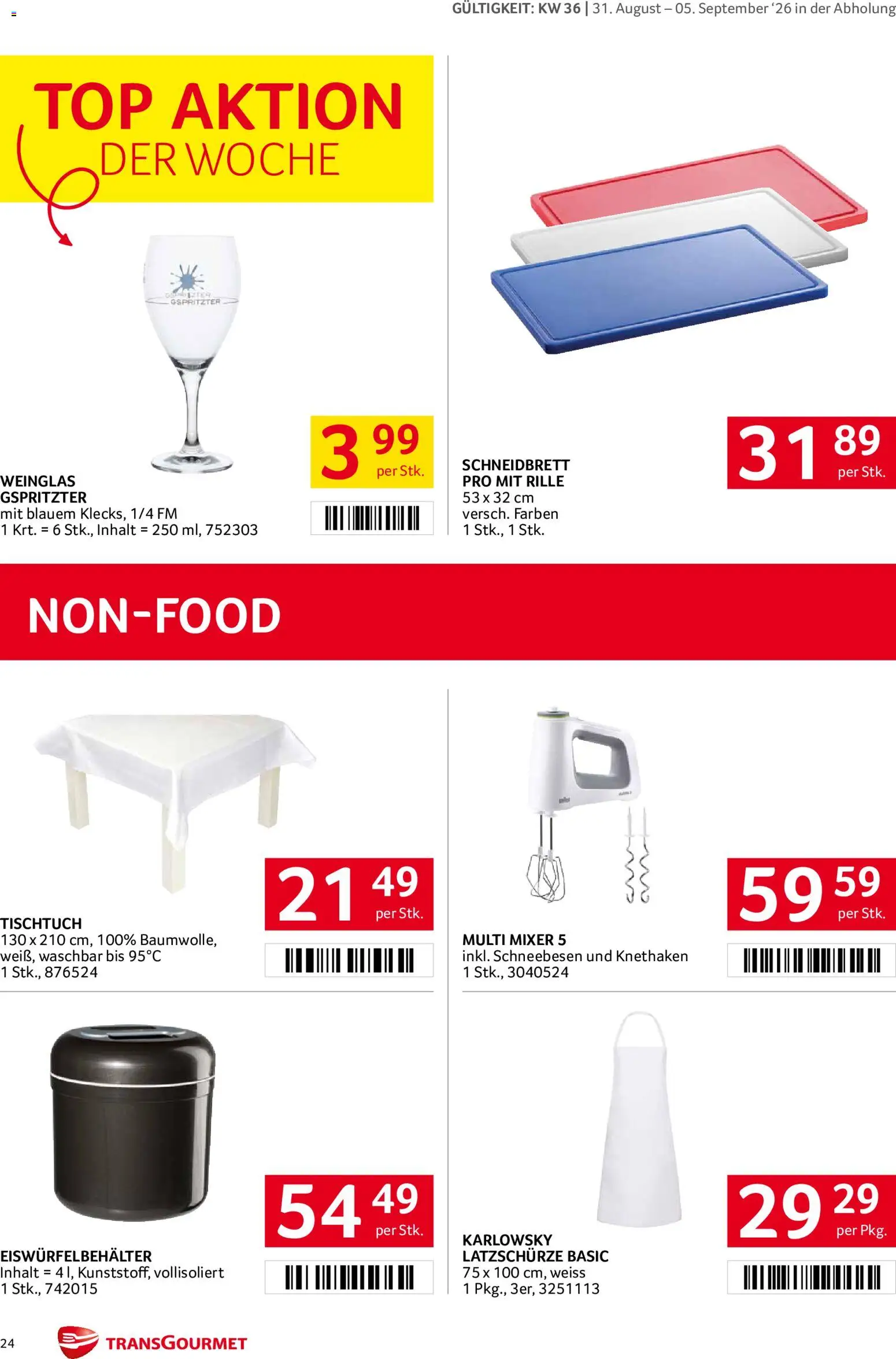 Transgourmet Flugblatt gültig ab 31.08.2026 | Seite: 24 | Produkte: Mixer