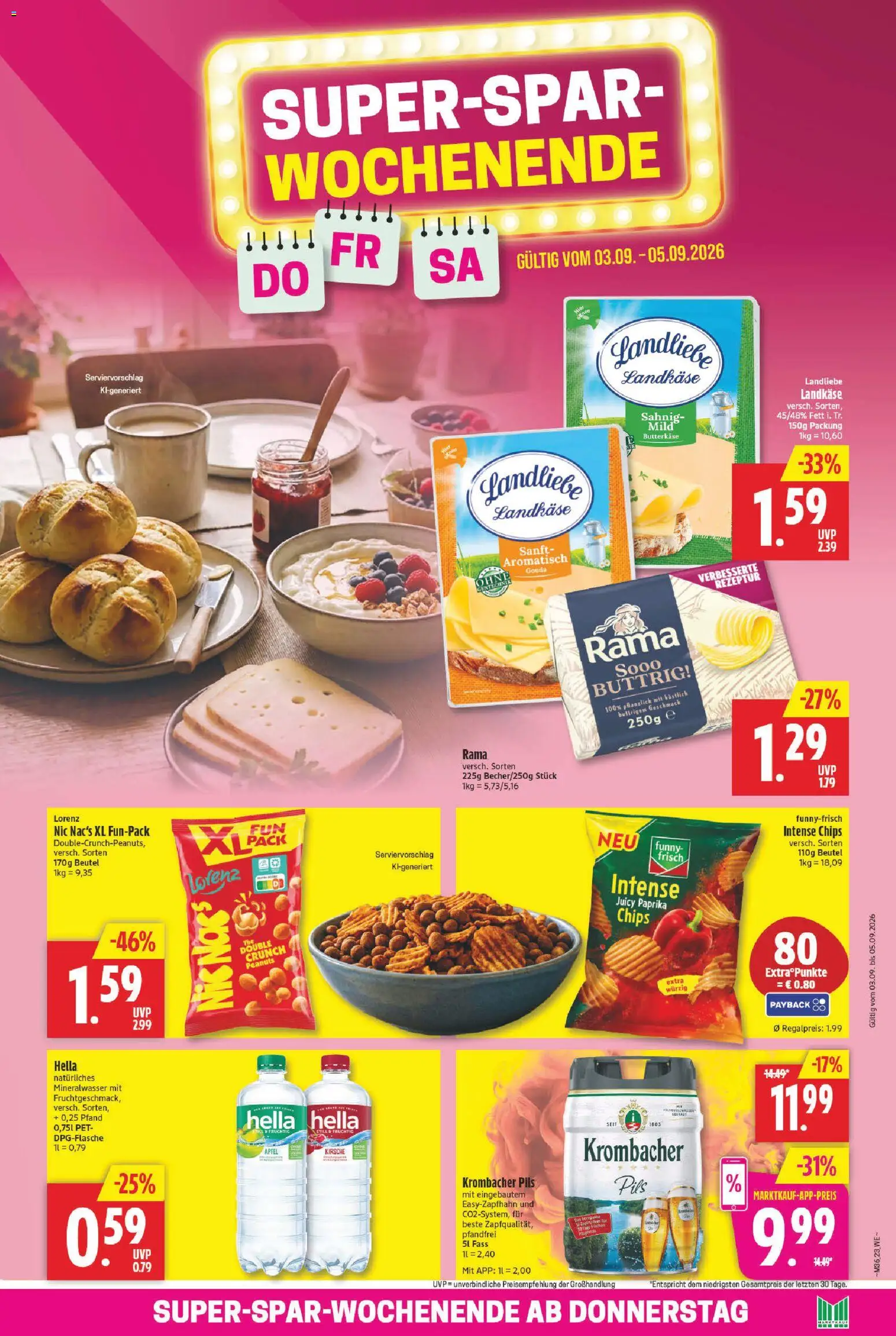 Marktkauf Prospekt – gültig ab 31.08.2026 | Seite: 25 | Produkte: Rama, Pils, Äpfel, Mineralwasser