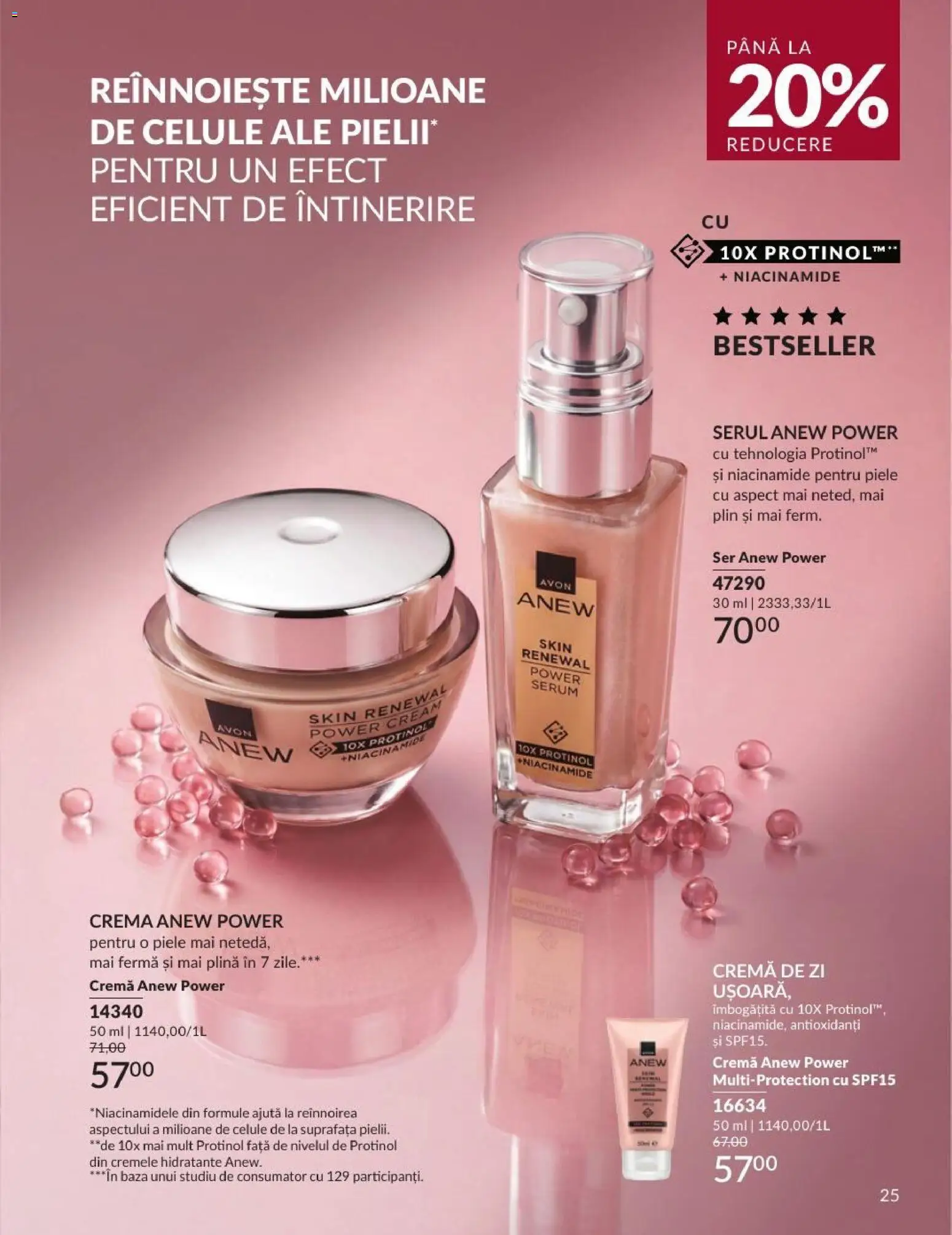 Noul catalog Avon – valabil de la 01.09.2026 | Pagină: 25 | Produse: Serum, Cremă de zi, Cremă, Power