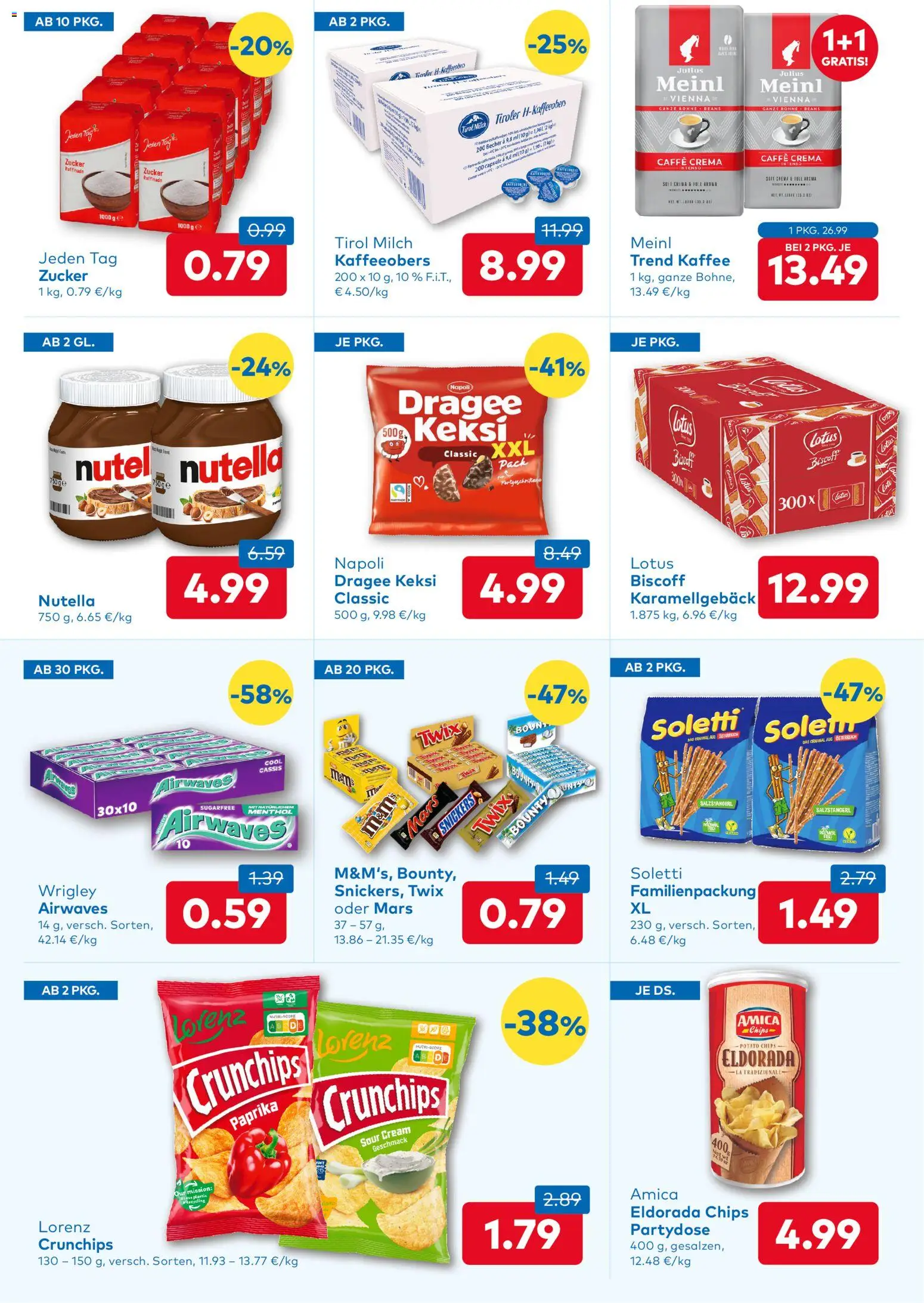 T&G Flugblatt gültig ab 16.07.2026 | Seite: 4 | Produkte: Chips, Nutella, Lotus, Milch