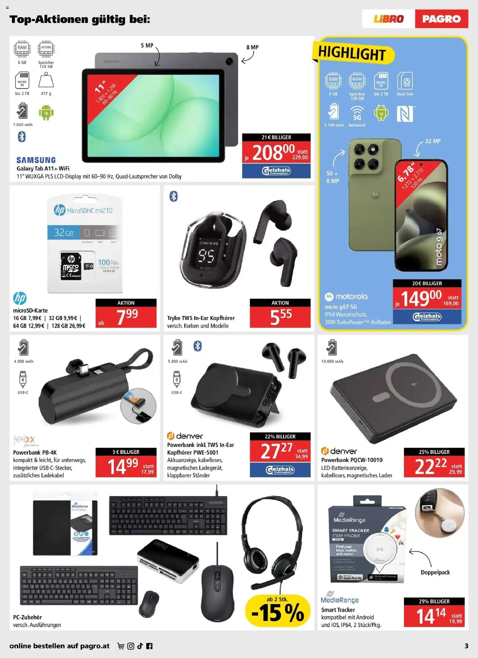 Pagro-Diskont Aktuelle Angebote von 24.09.2026 - Aktuelle Angebote | Seite: 3 | Produkte: Kopfhörer, Apple, Samsung