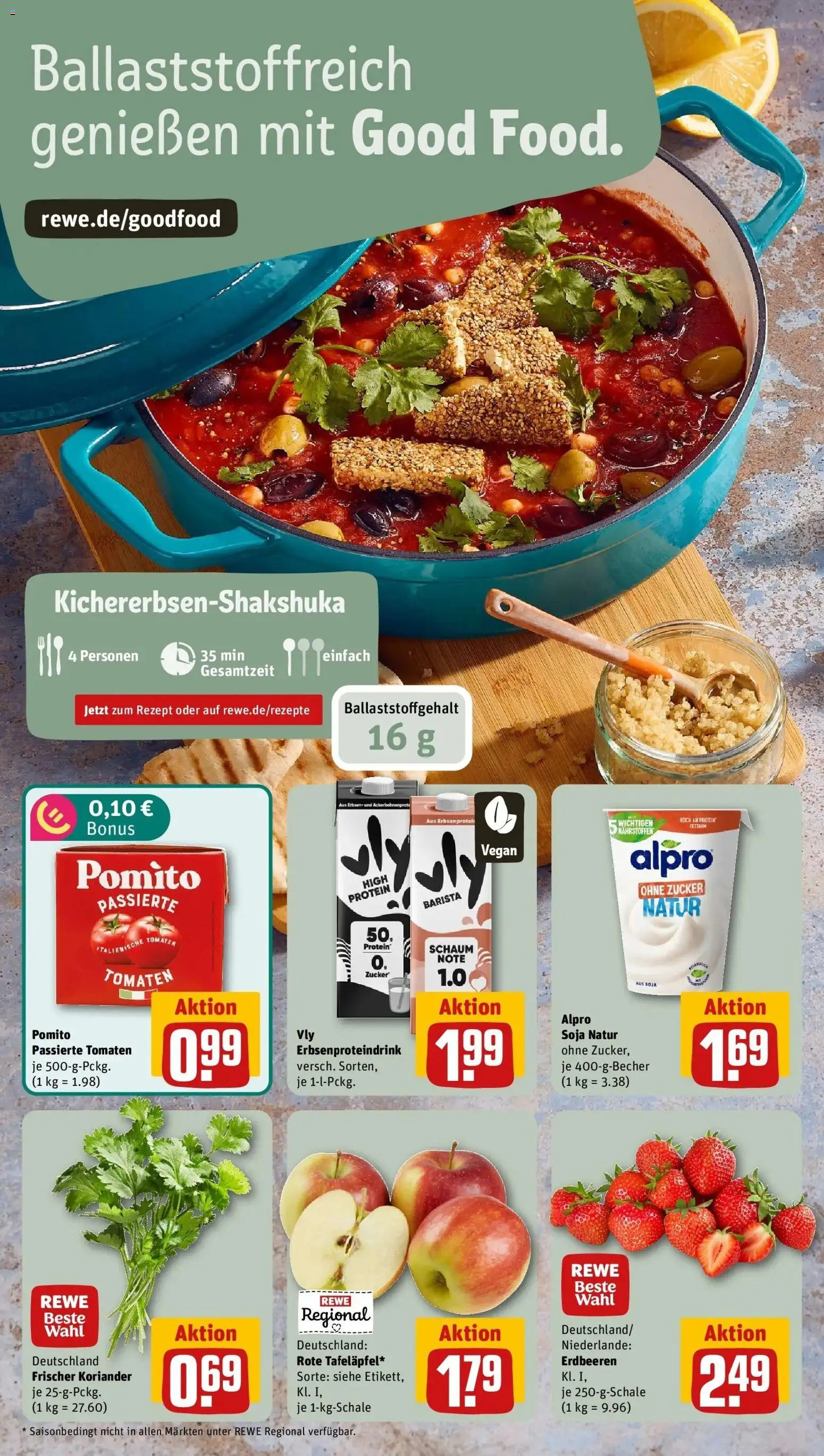 REWE Prospekt ab 07.09.2026 zum Blättern » Angebote | Seite: 4 | Produkte: Alpro, Zucker, Erdbeeren, Erbsen