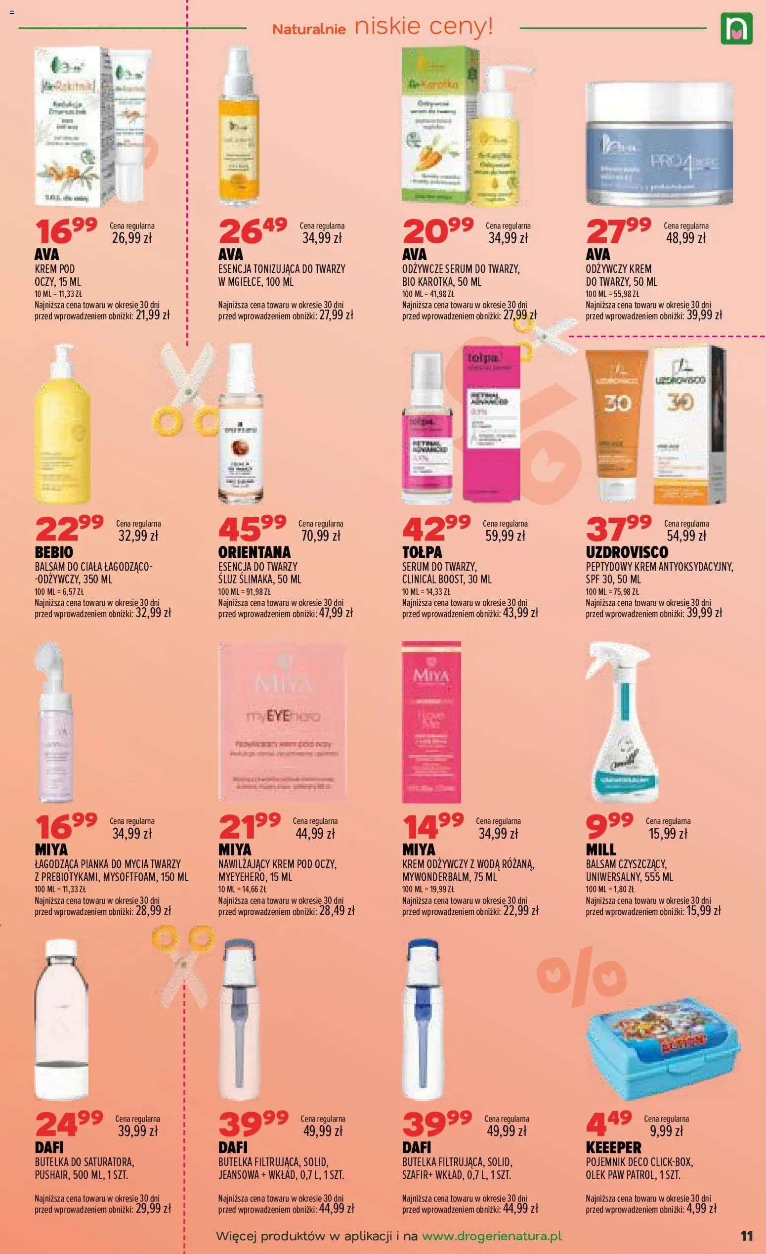 Drogerie Natura gazetka od 01.10.2026 | Strona: 11 | Produkty: Balsam do ciała, Krem, Woda