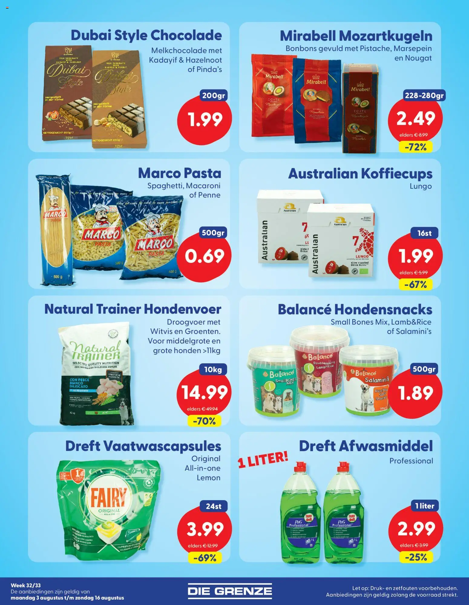 {H1} | Pagina: 5 | Producten: Proteïne, Pasta, Afwasmiddel, Vaatwascapsules
