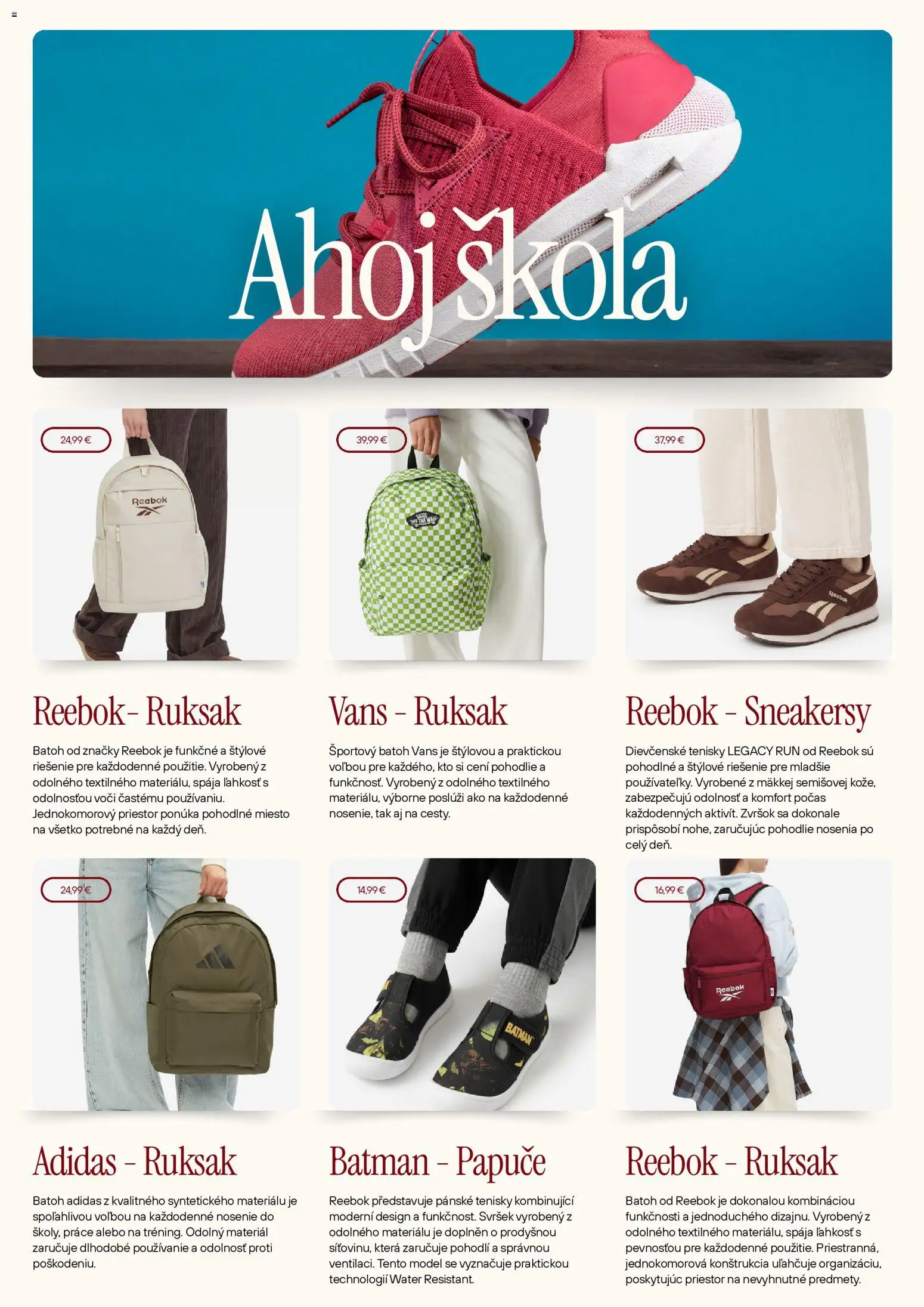Nové CCC akcie – leták je platný od 01.09.2026 | Strana: 2 | Produkty: Tenisky, Adidas, Batoh, Pánske tenisky